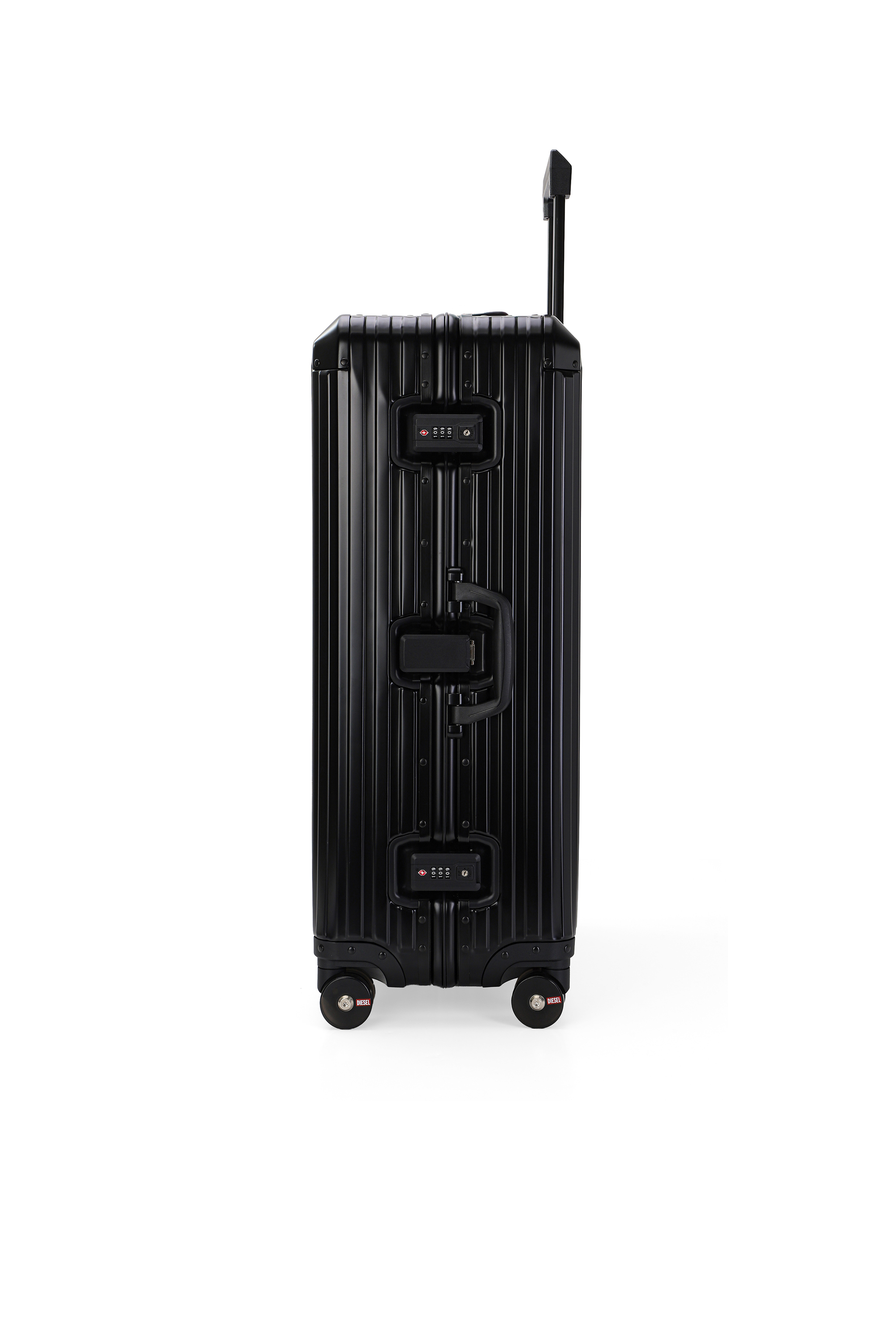 Diesel - DIESEL ALUMINUM TROLLEY- DSL002, Unisex Koffer aus Aluminium Gr&ouml;&szlig;e L in Schwarz - 4