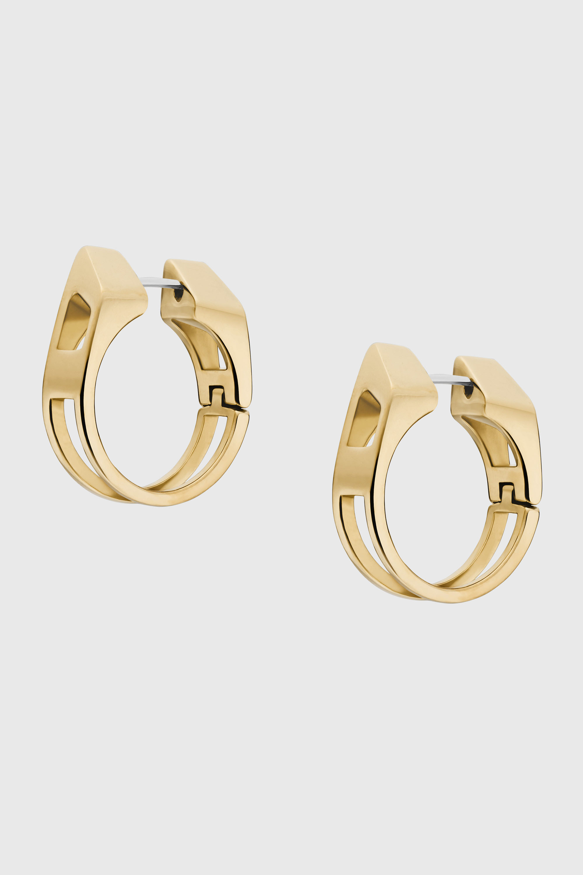 Diesel - DX1671710 JEWELLERY, Unisex Creolen-Ohrringe aus goldfarbenem Edelstahl in Gold - 2