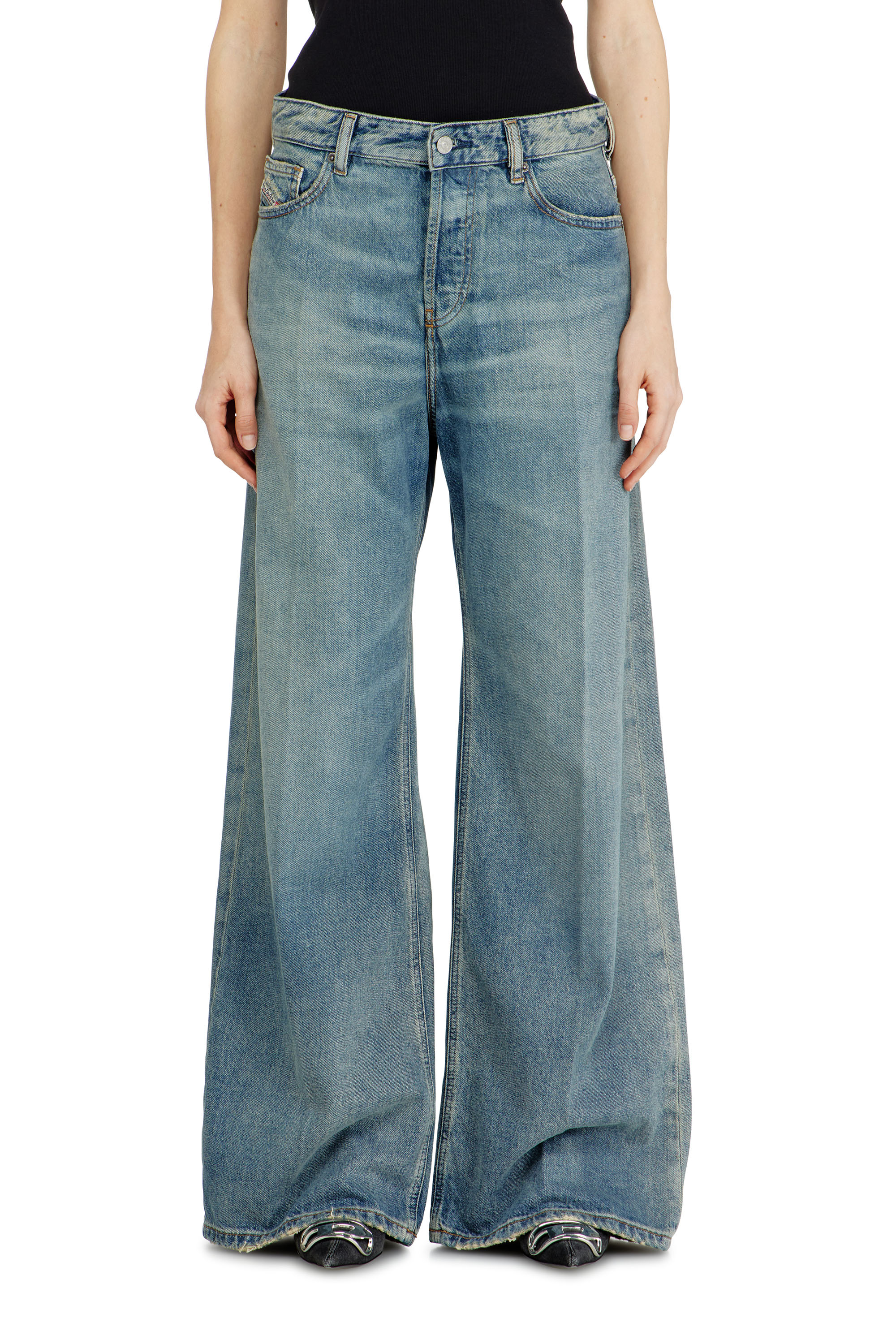 Diesel - Damen Relaxed Jeans 1996 D-Sire 0BEBL, Mittelblau - 4