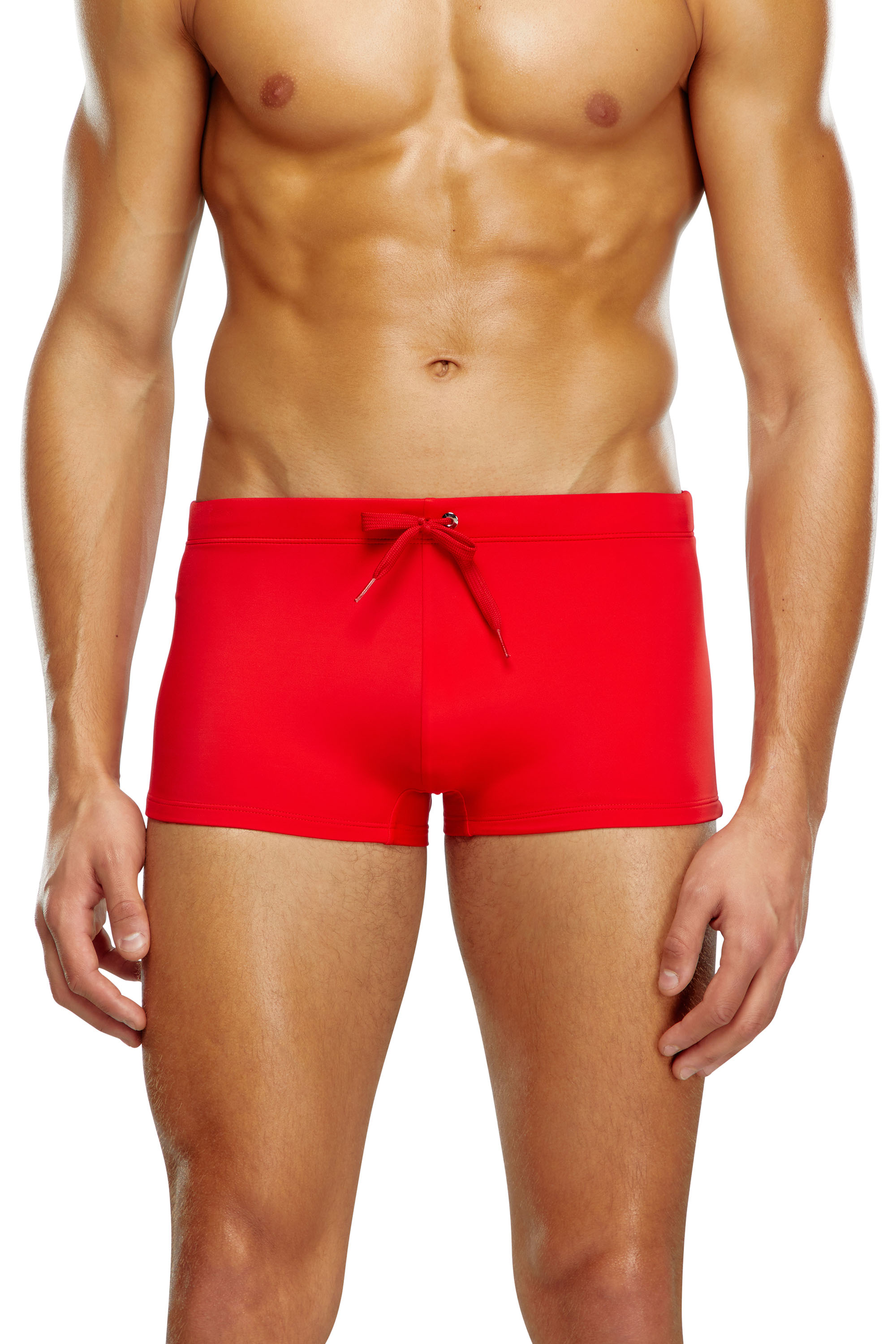 Diesel - BMBX-BRAD, Man Swim boxer briefs with back logo print in Red - Image 2