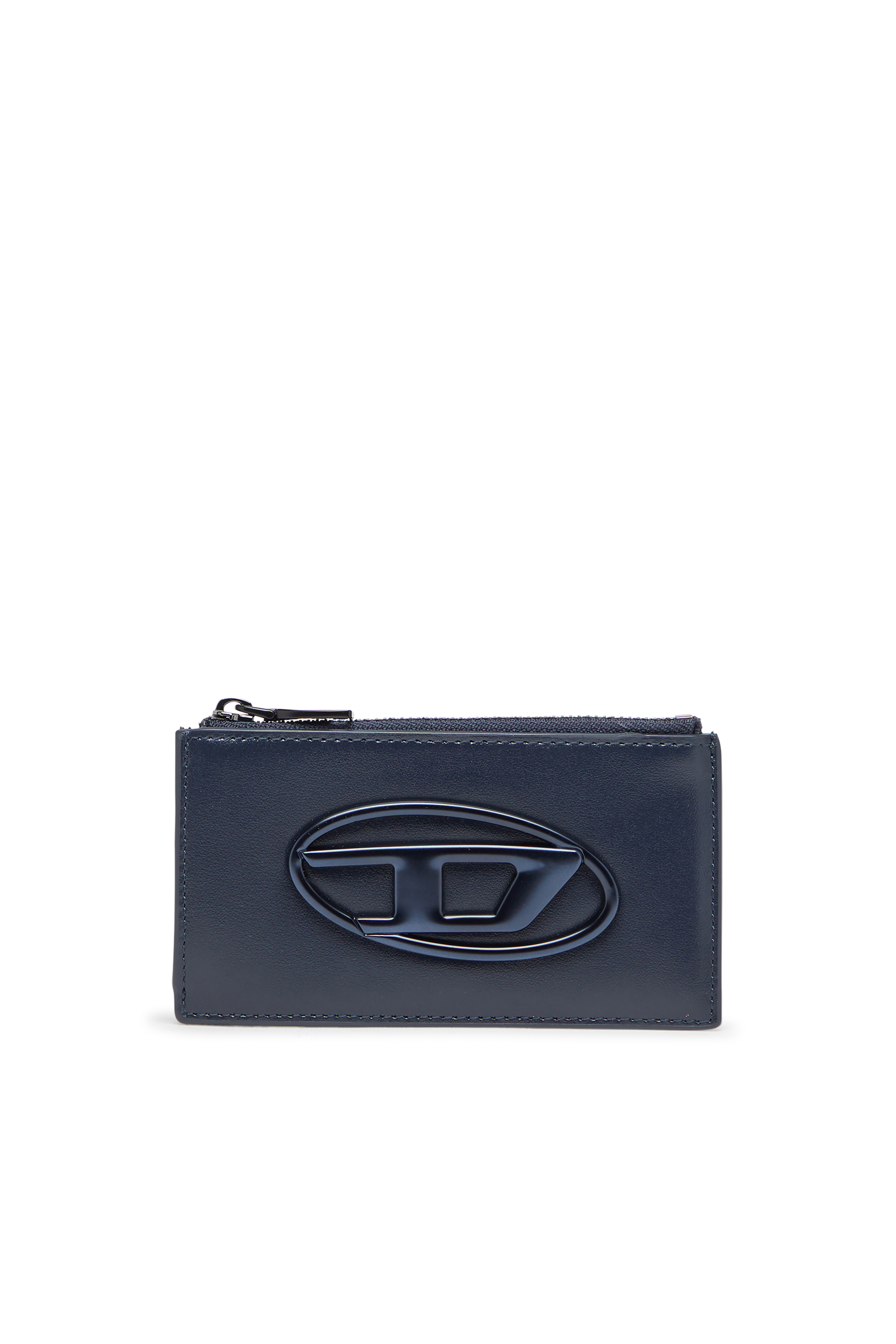 Diesel - HOLI-D CARD HOLDER III, Herren Kartenetui aus Leder in Blau - 1