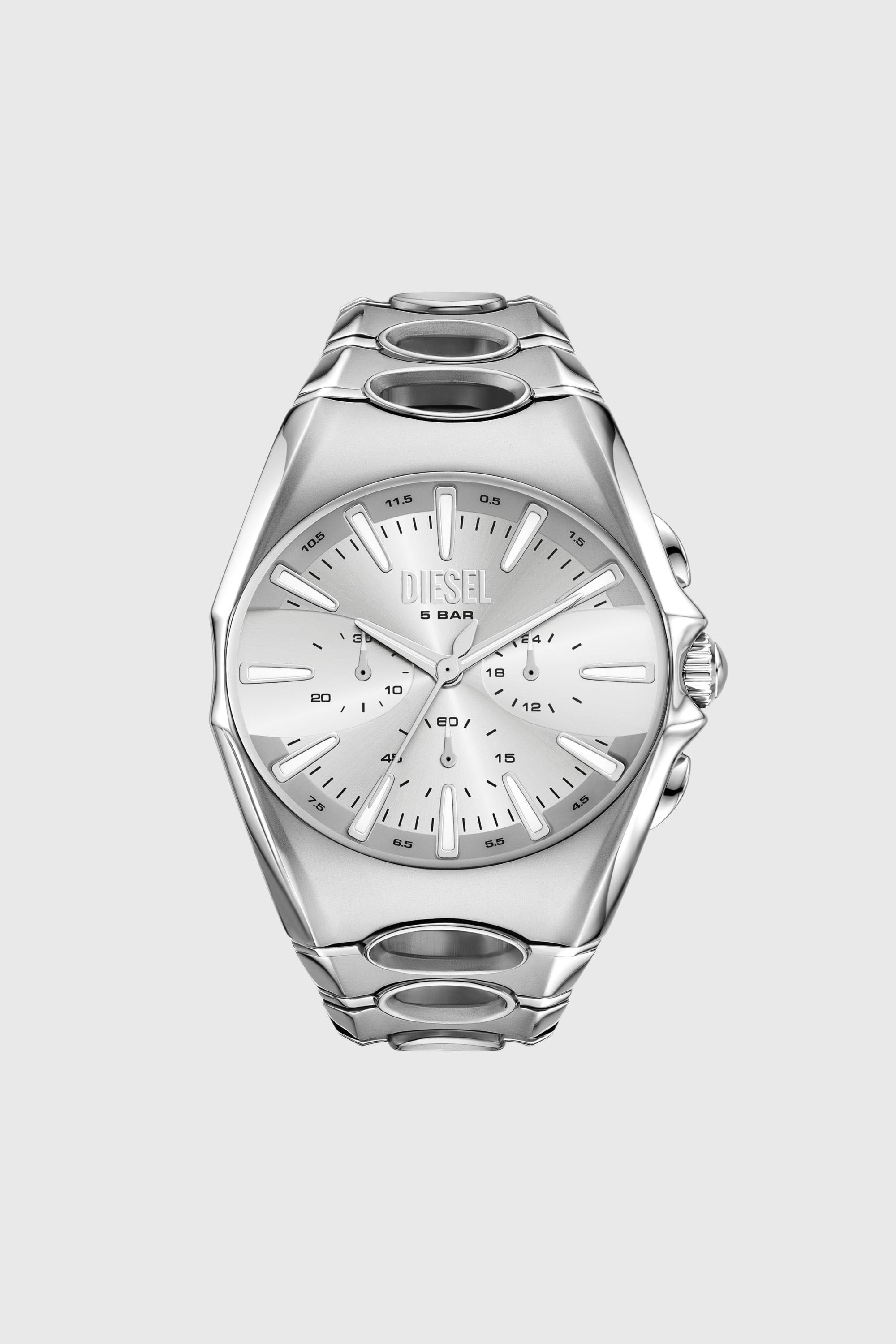 Diesel - DZ4694 WATCH, Herren D-Curve Armbanduhr Edelstahluhr in Silber - 1