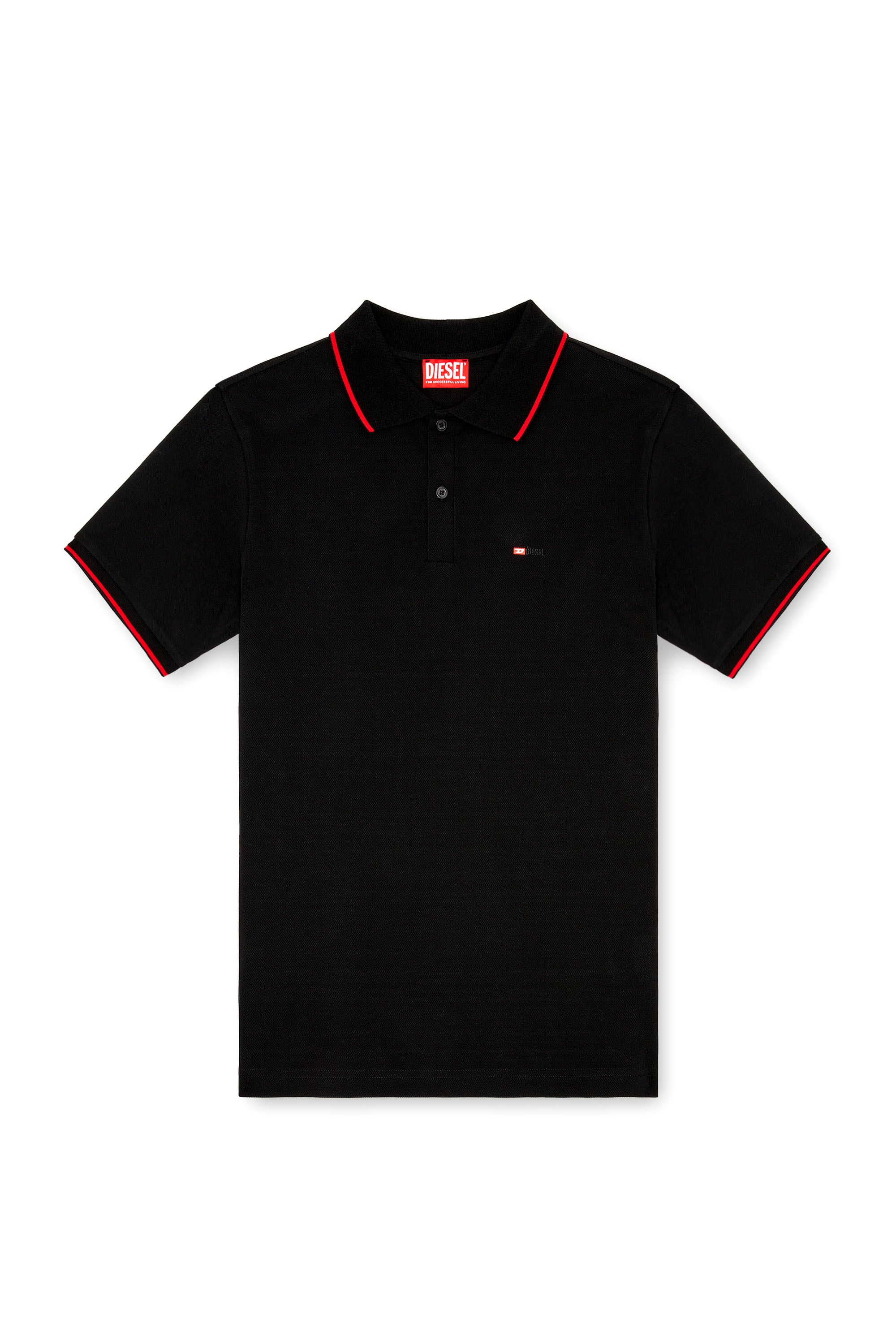 Diesel - T-FERRY-MICRODIV, Herren Poloshirt mit Diesel-Microstickerei in Schwarz - 2