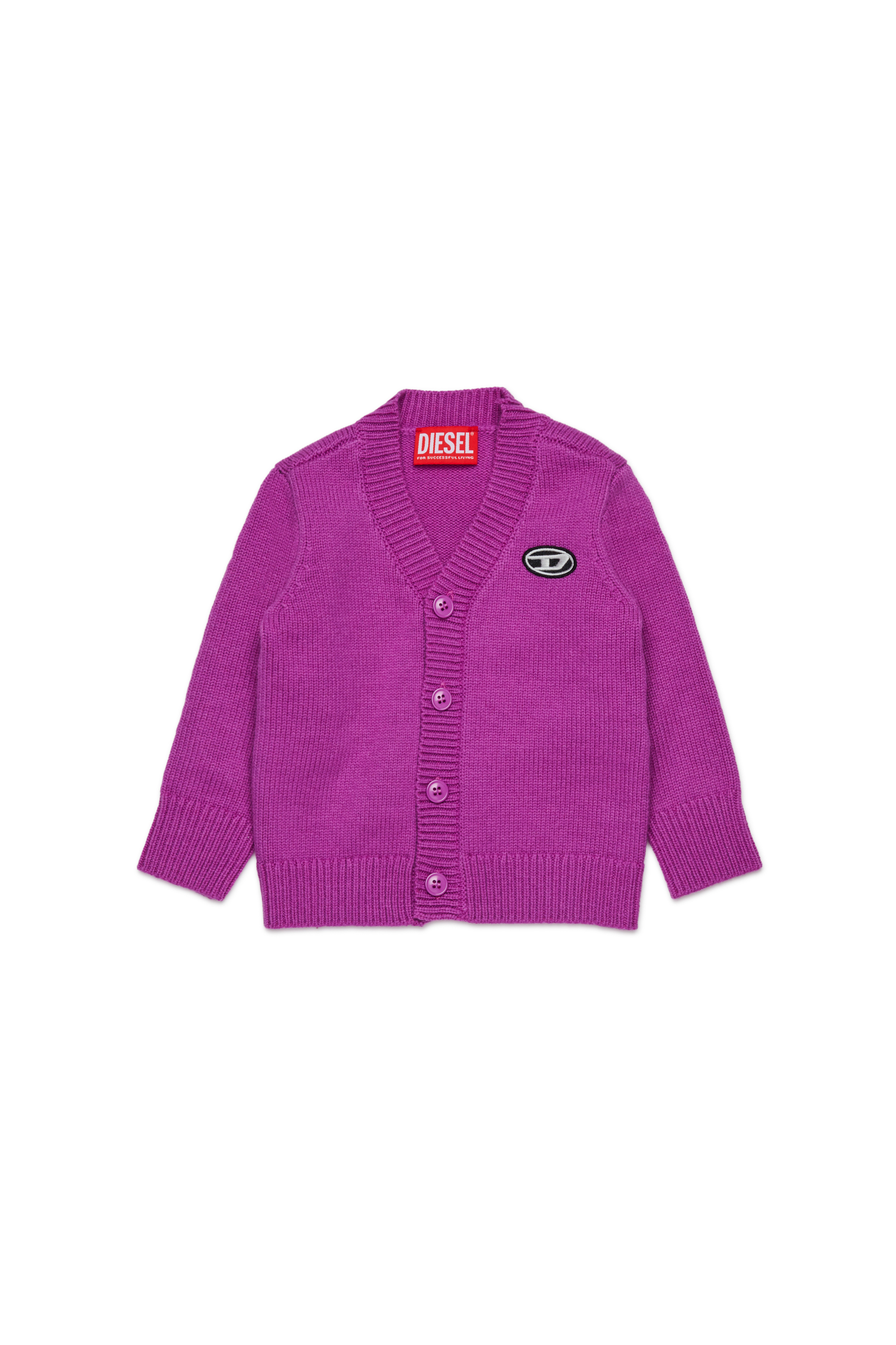 Diesel - KLONCARDIGANB, Unisex's Wool blend cardigan in Violet - 1