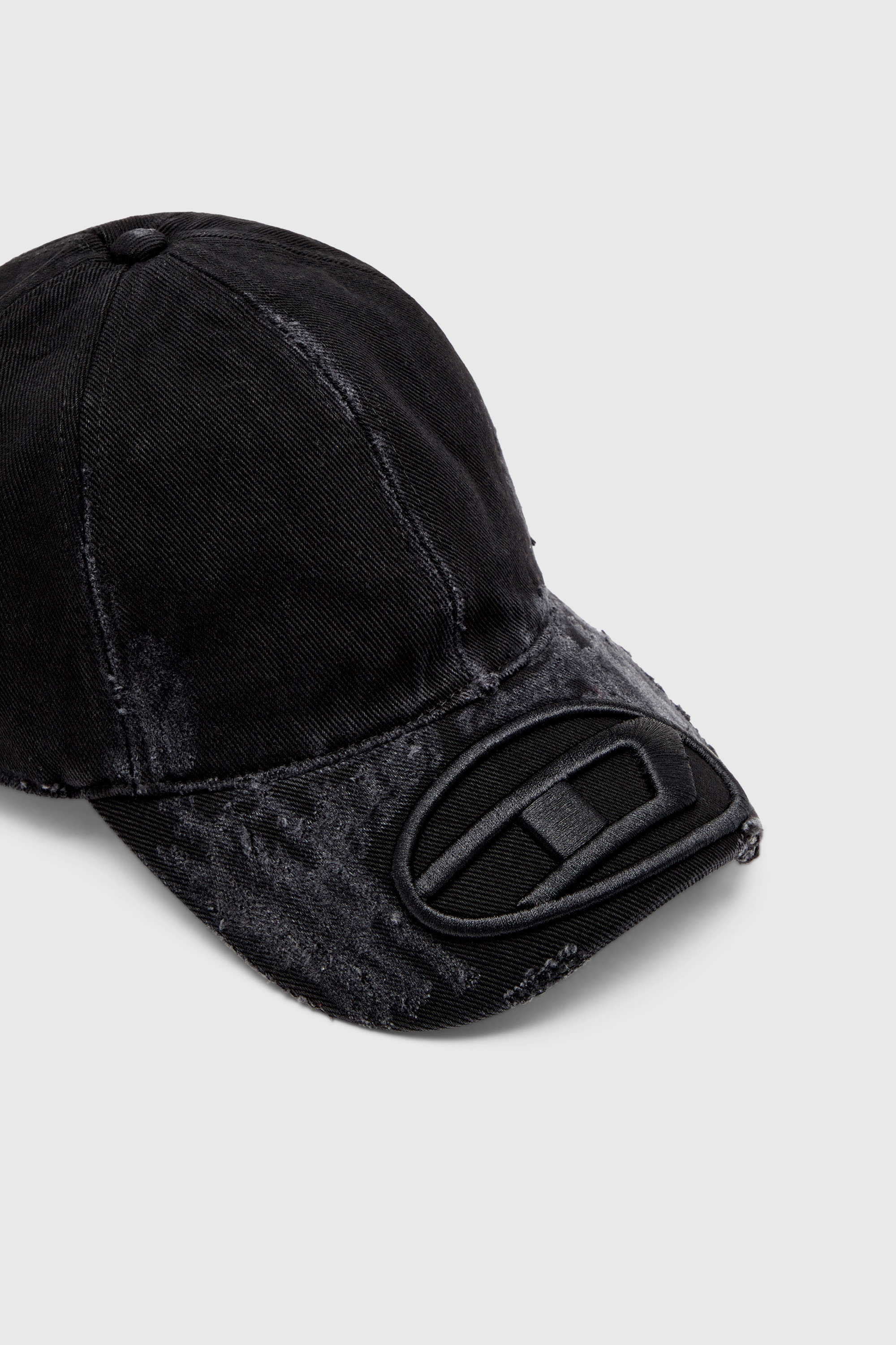 Diesel - C-ODY, Herren Basecap aus vielgetragenem Denim in Schwarz - 3