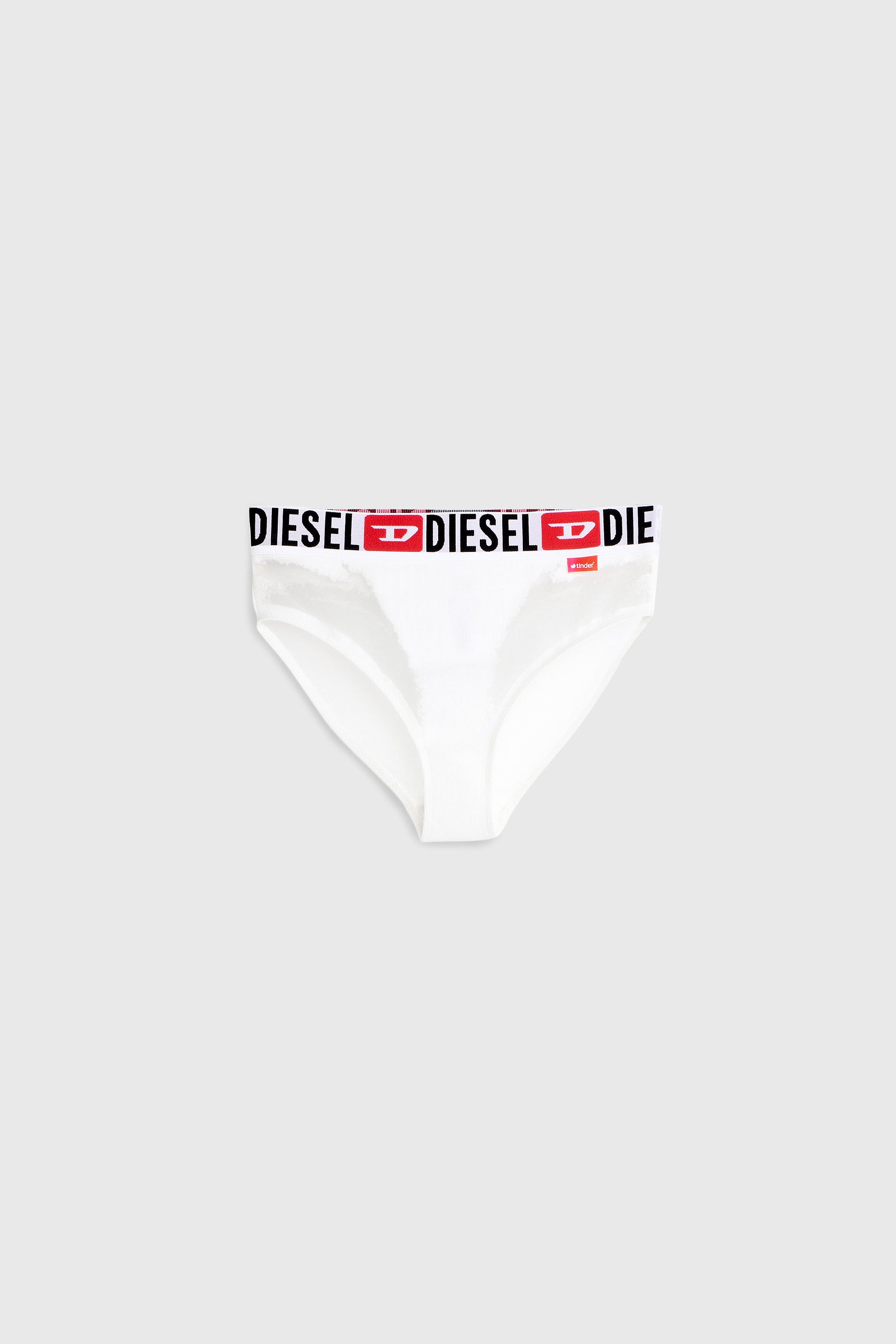 Diesel - PR-SAM-D-CORE, Damen Slips mit transparentem Devor&eacute;-Effekt in Wei&szlig; - 1
