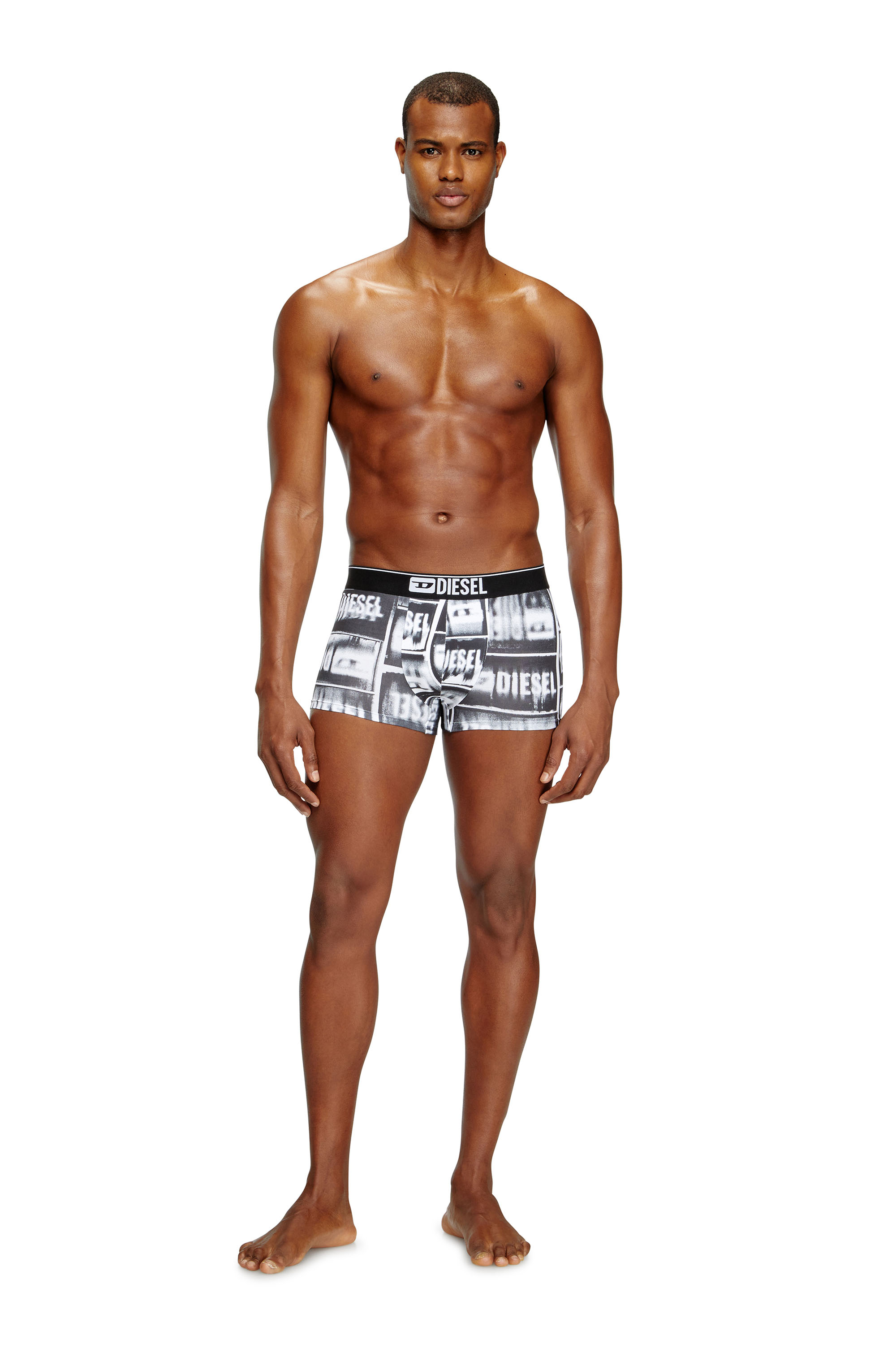 Diesel - DAMIEN-D-BOX-3PACK, Herren Retropants aus Stretch-Baumwolle im Dreierpack in Weiss/Schwarz - 2
