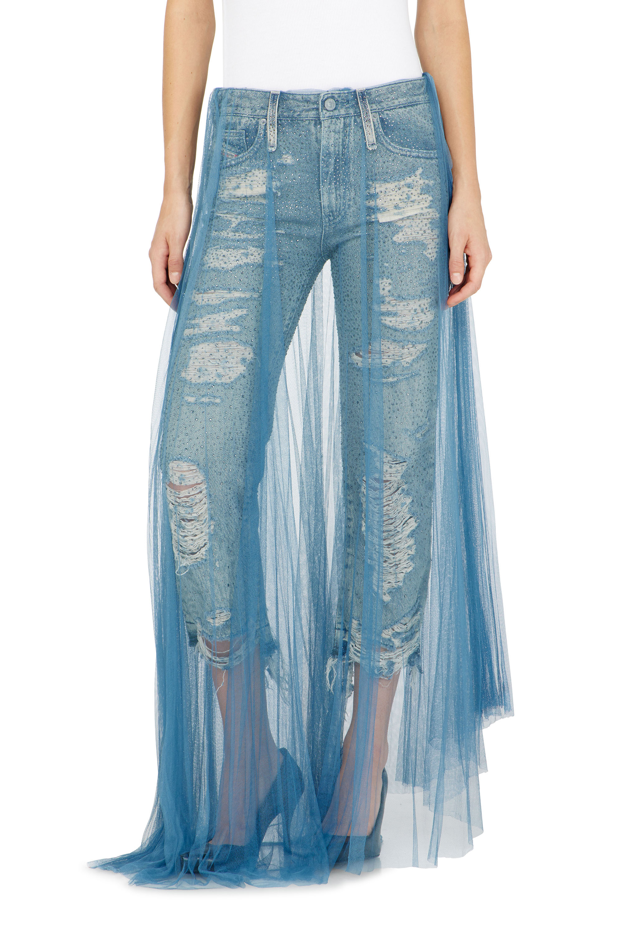Diesel - Damen Regular Jeans D-Aisi 0DBER, Mittelblau - 4