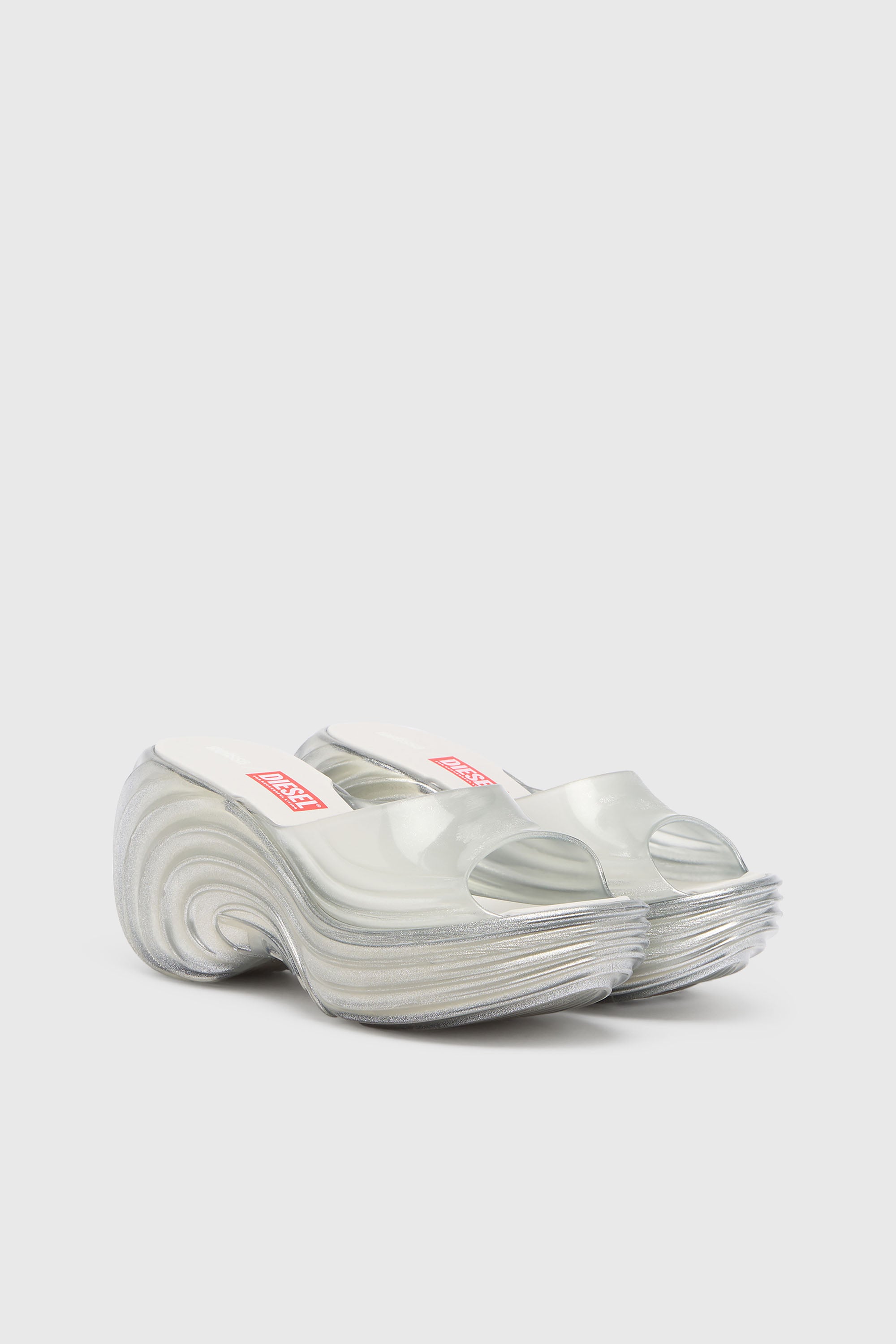 Diesel - MELISSA QUANTUM PLATFORM, Damen Plateau-Pantolette aus Melflex&reg; in Silber - 2