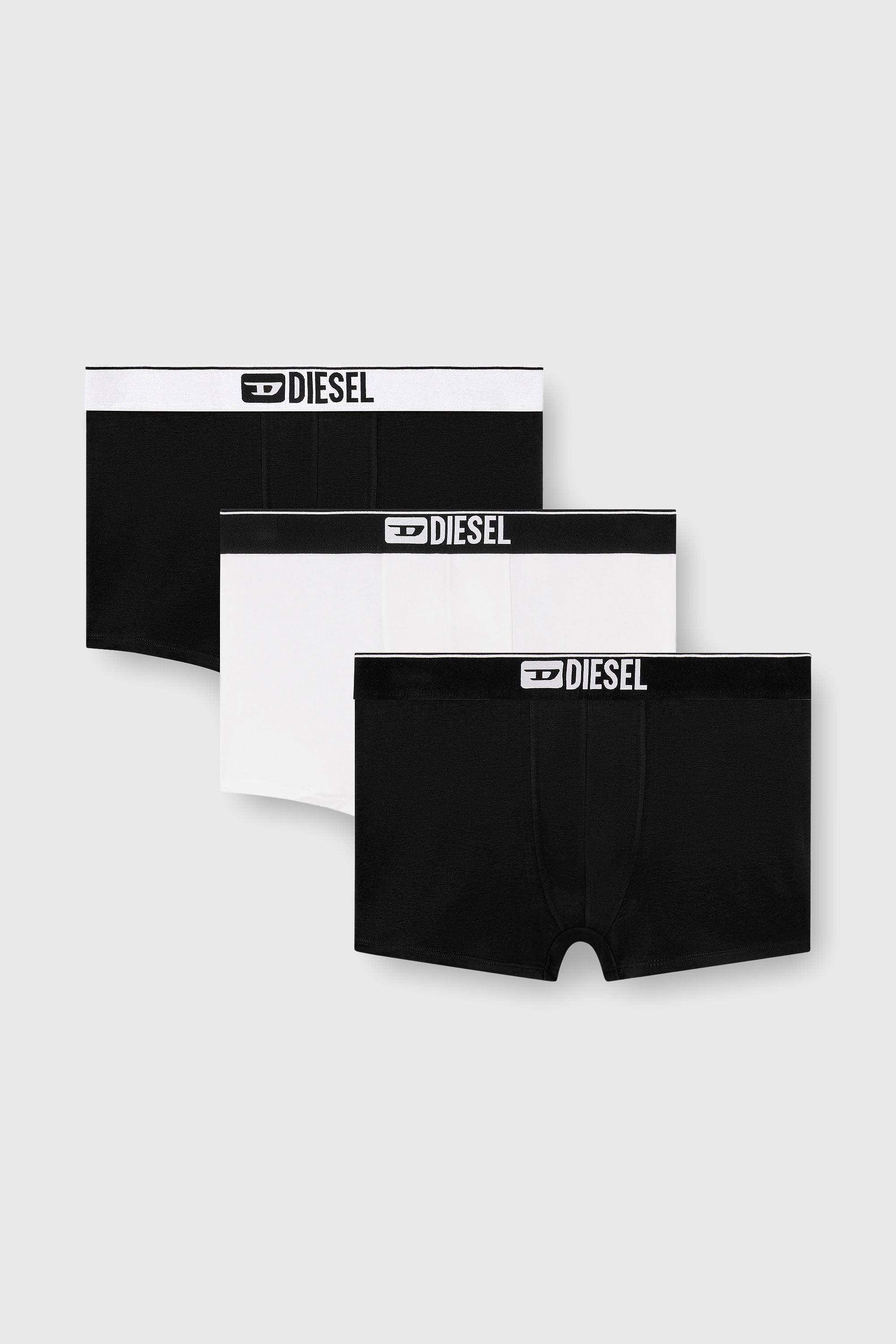 Diesel - UMBX-DAMIENTHREEPACK, Herren Einfarbige Retropants im Dreierpack in Schwarz/Weiss - 1