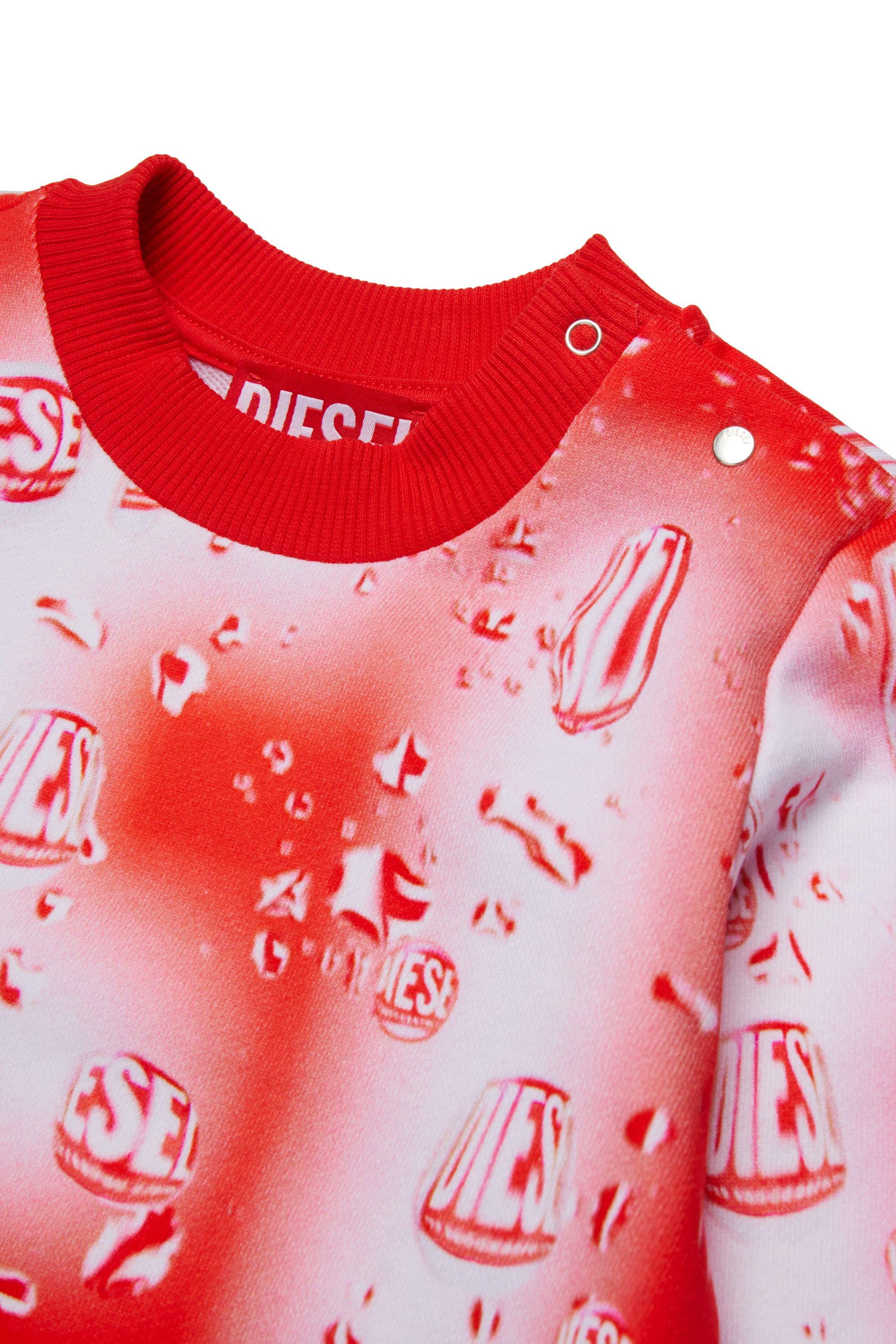 Diesel - SECONB, Unisex Baumwoll-Sweatshirt mit Logo in Rot - 4