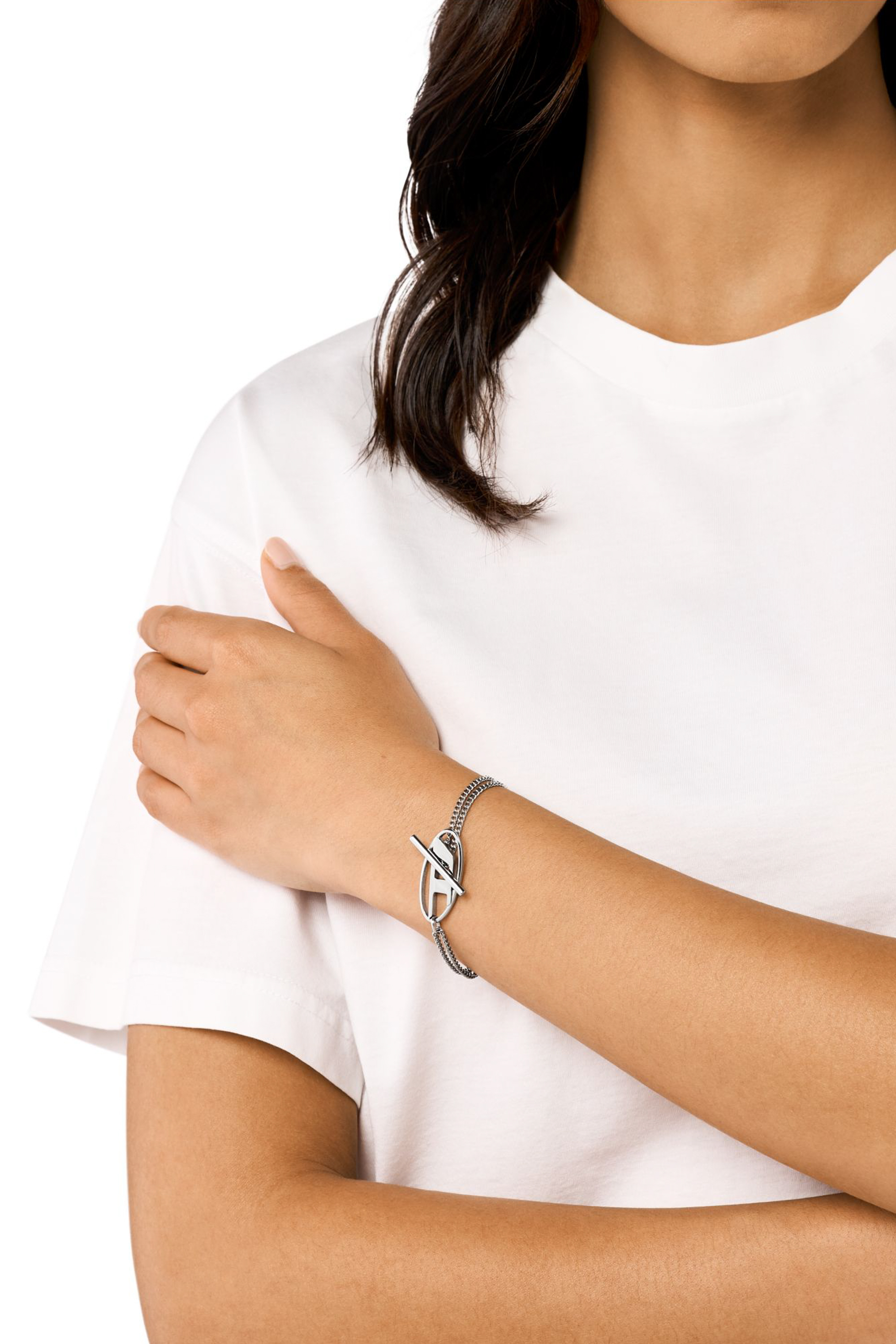 Diesel - DX1535040, Unisex Kettenarmband aus Edelstahl in Silber - 4