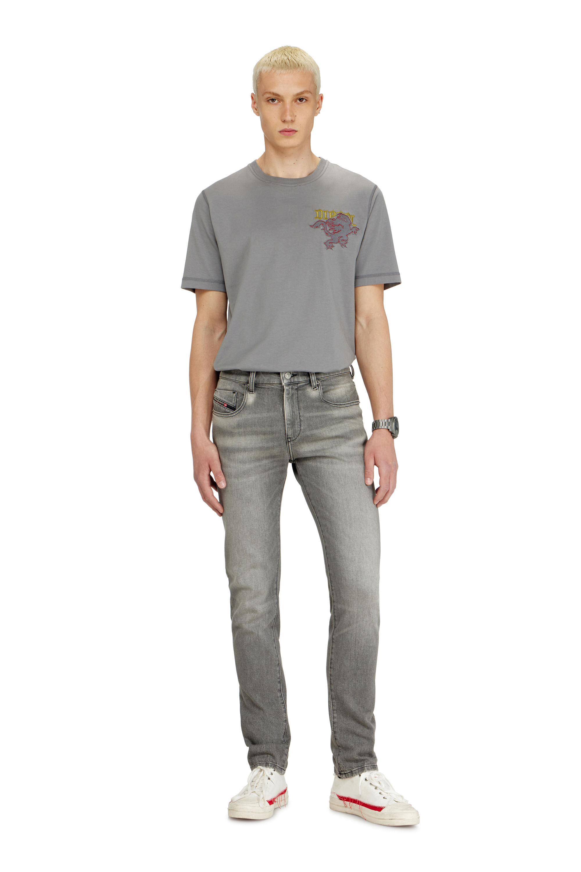 Diesel - Herren Slim Jeans 2019 D-Strukt 0KBBL, Hellgrau - 2