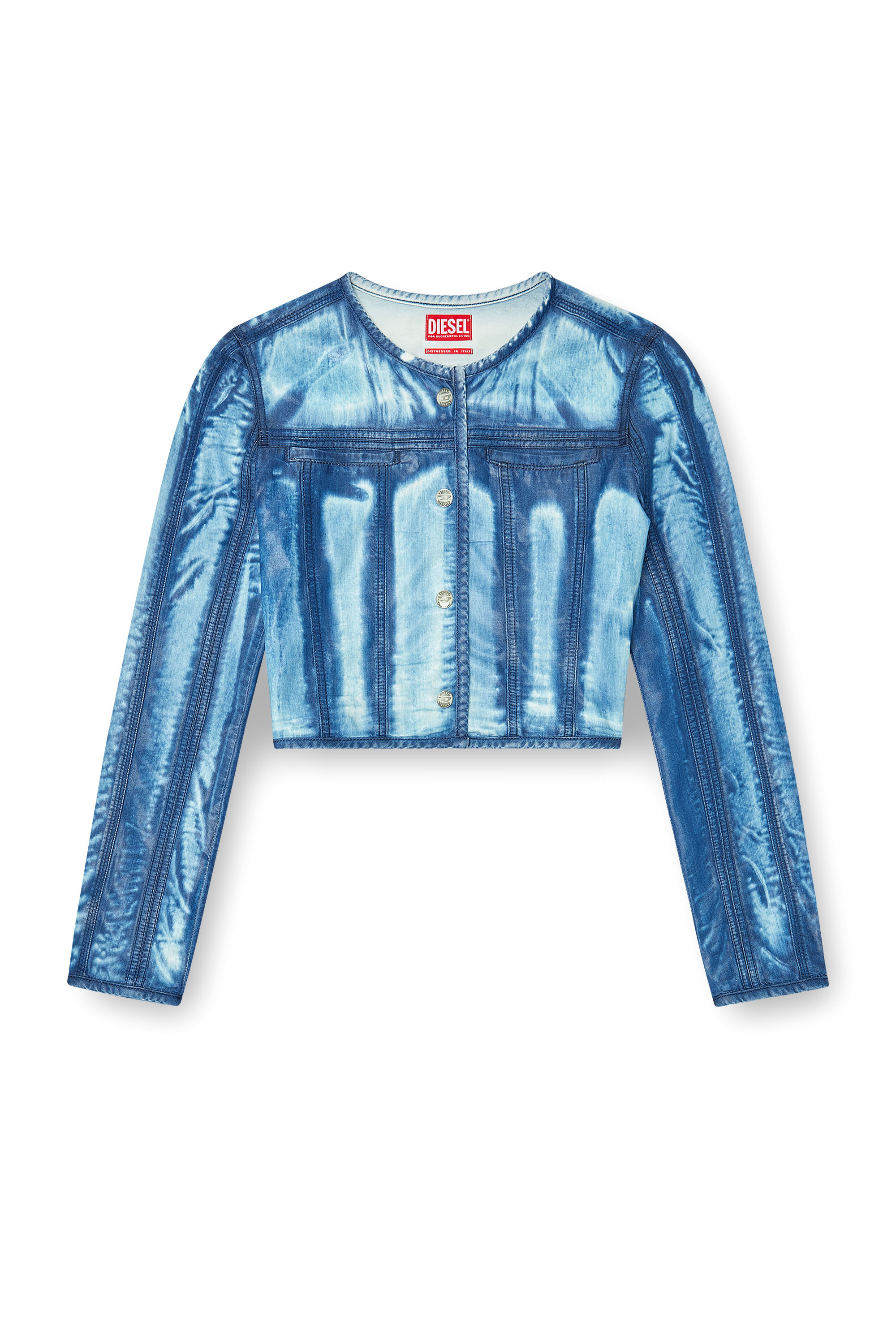 Diesel - DE-SYPHRA-FSI, Damen Kurz geschnittene Jacke aus X-Ray Lyocell-Denim in Blau - 4