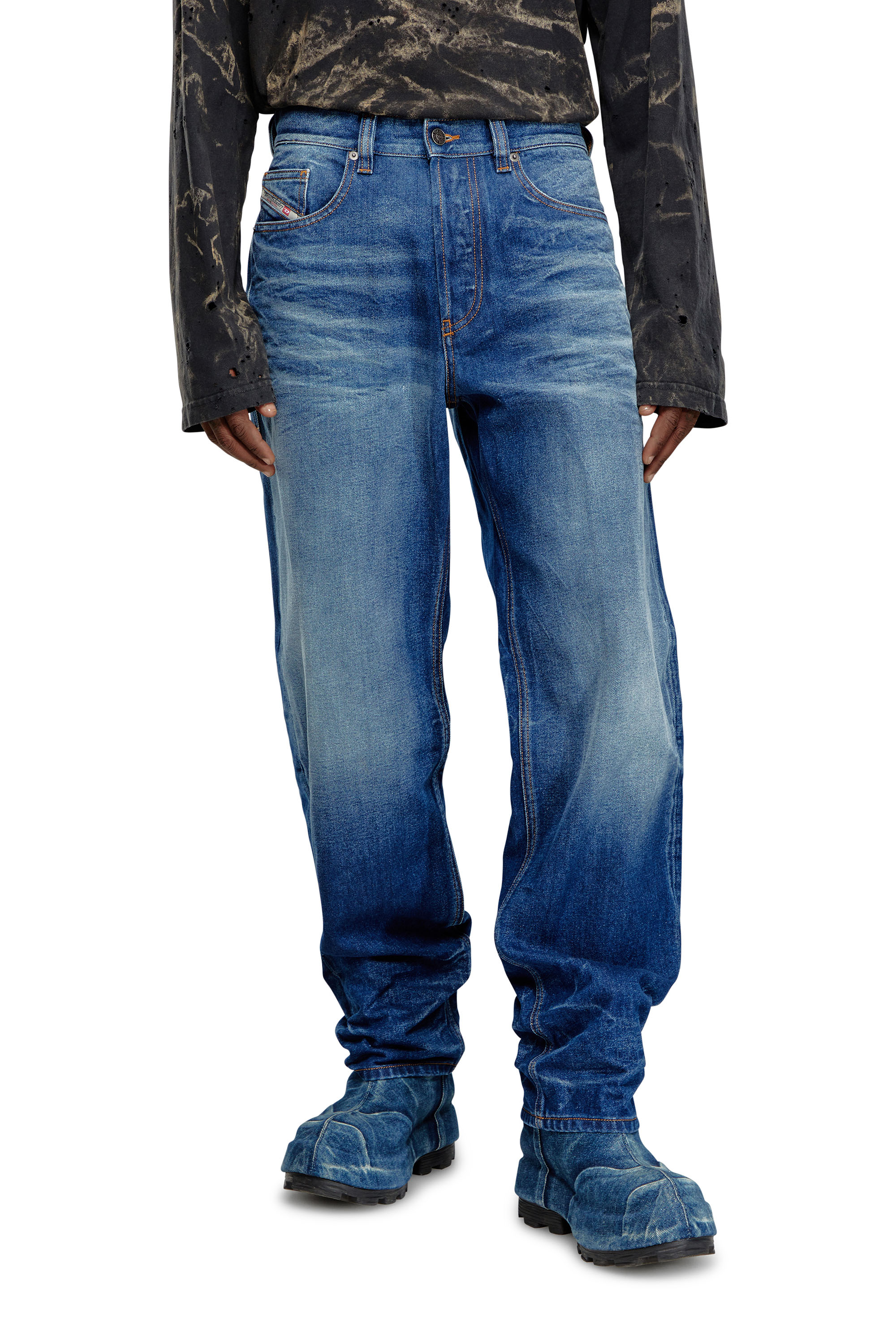 Diesel - Straight Jeans 2010 D-Macs 09I46, Mittelblau - Image 1