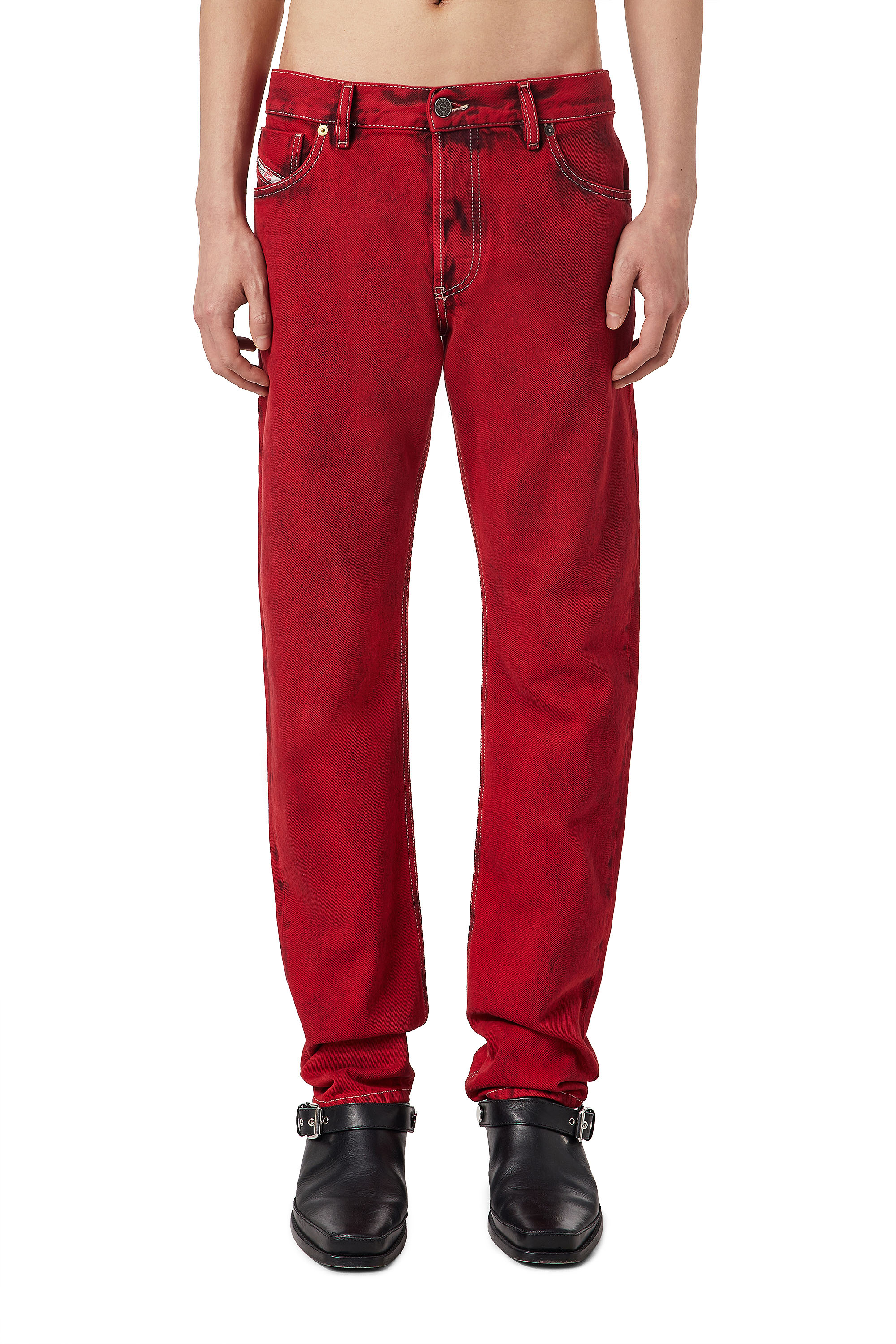 Diesel - 1995 09D35 Straight Jeans, Rot - Image 1