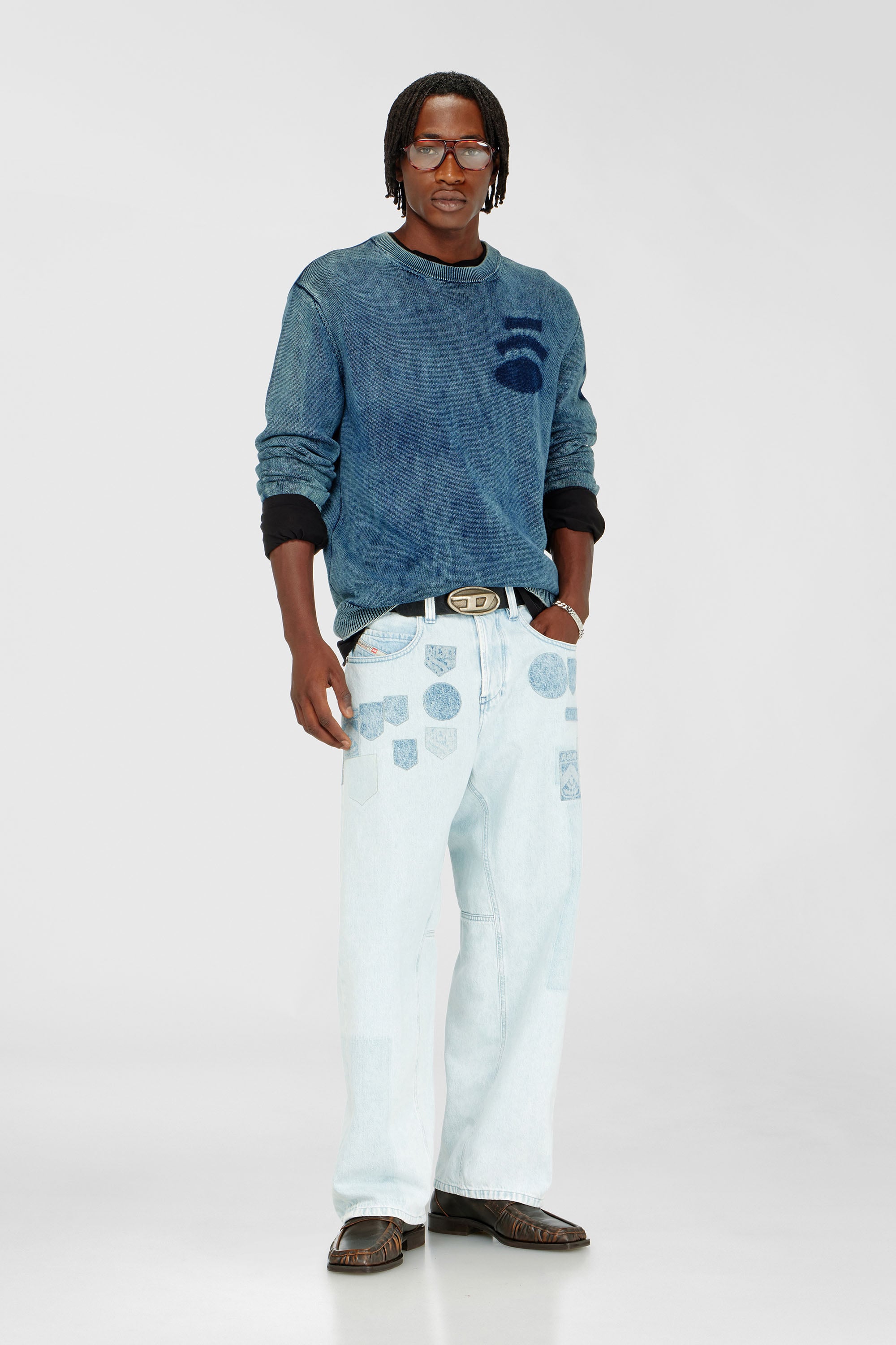 Diesel - Unisex Relaxed Jeans 1997 D-Enim-M 0IFBQ, Hellblau - 2