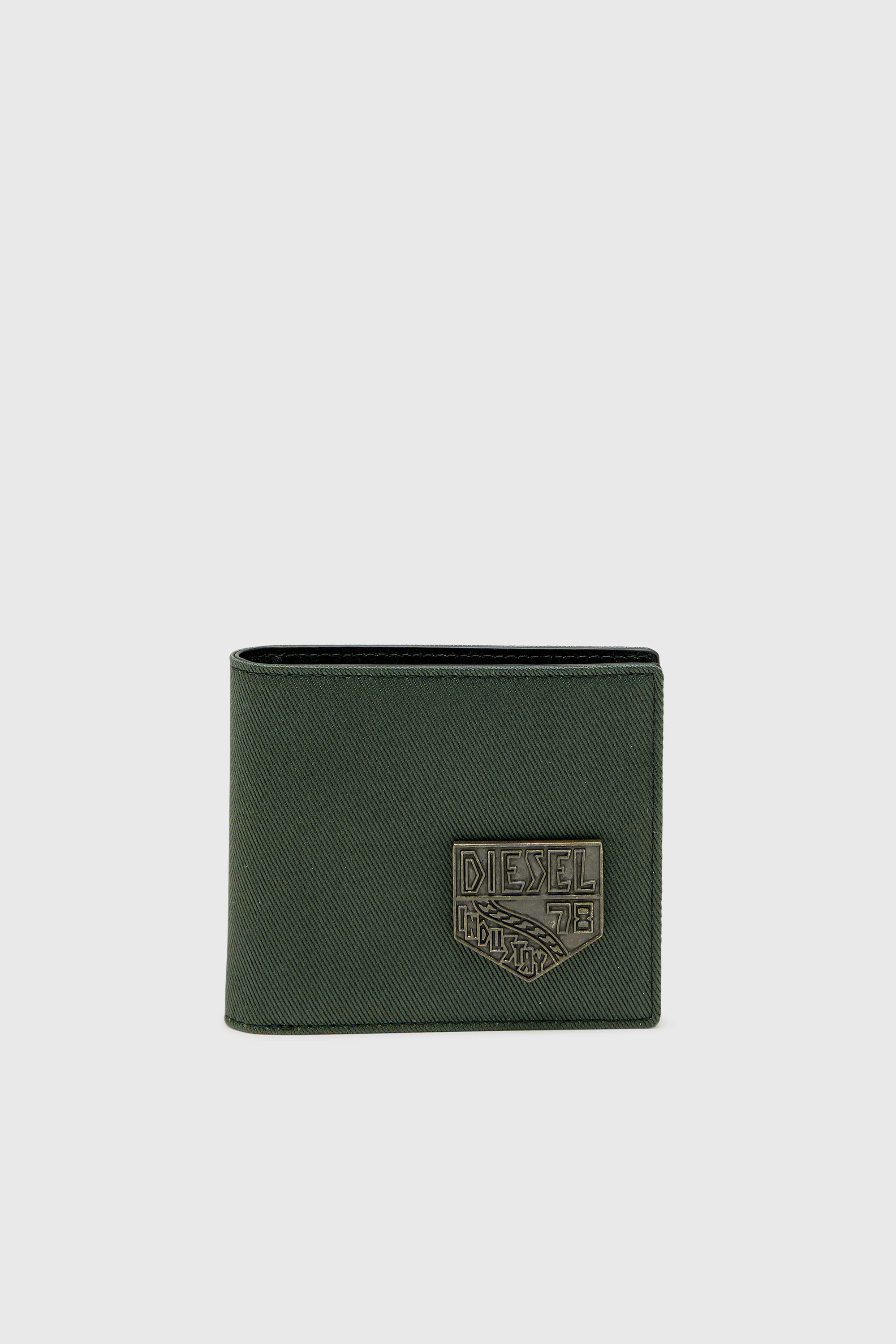 Diesel - D-PACK BI FOLD COIN 3D, Herren Kleine Bi-Fold mit Diesel patch in Gr&uuml;n - 1