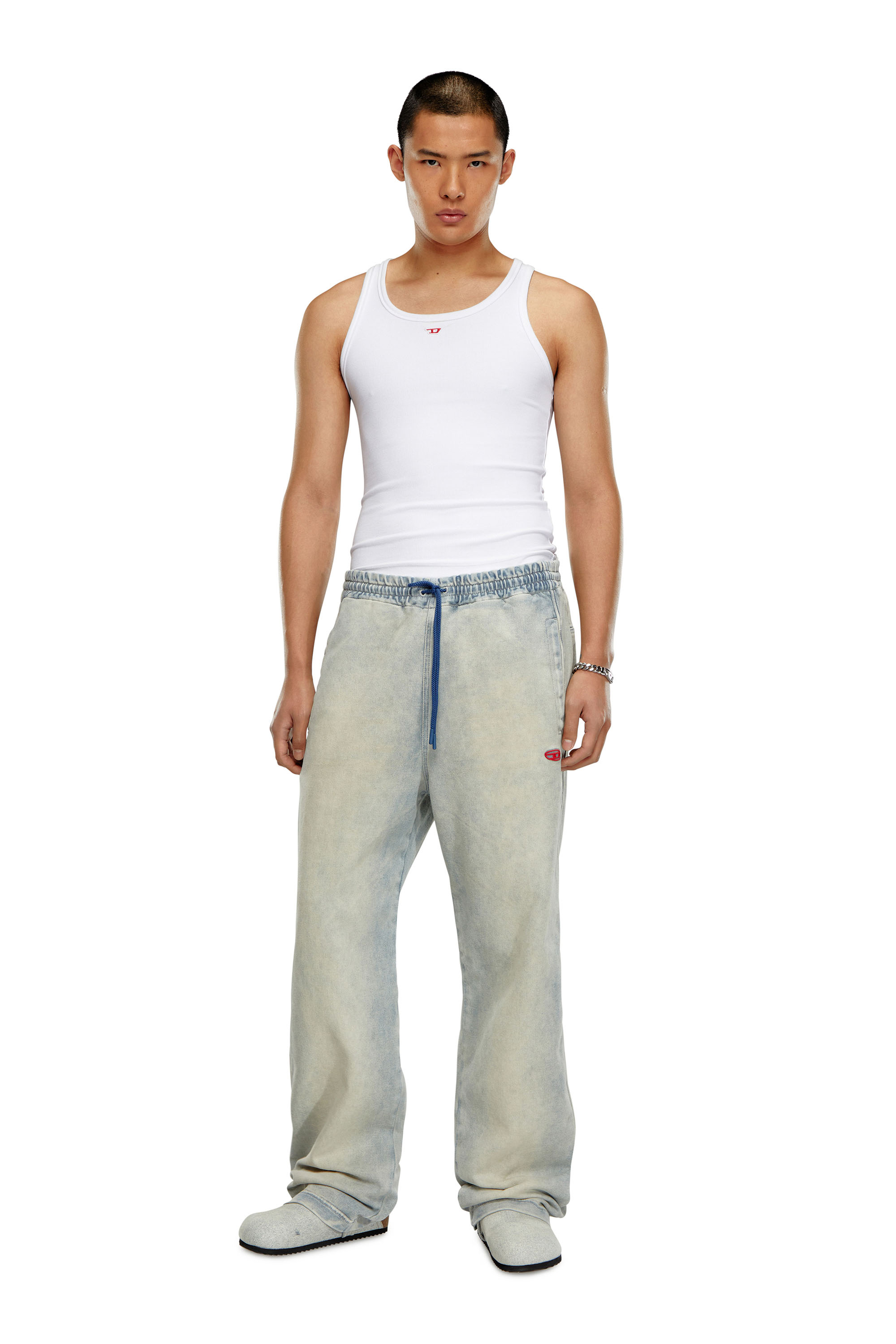 Diesel - Unisex Relaxed D-Martyans Track Denim 068JX, Hellblau - 7