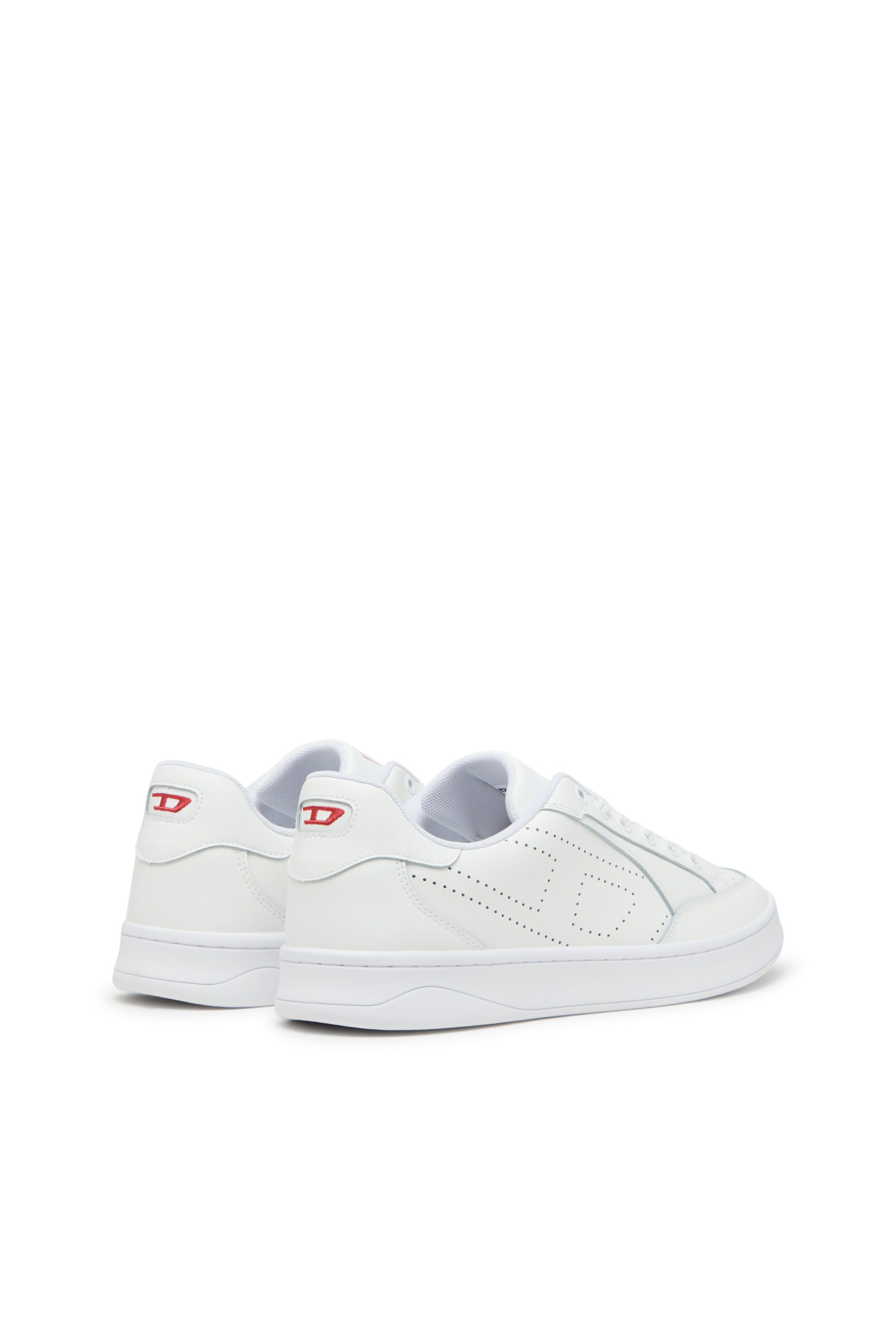 S-DAKOTA LOW, White Diesel - S-DAKOTA LOW, Man's S-Dakota-Leather sneakers with perforated logo in White - 3
