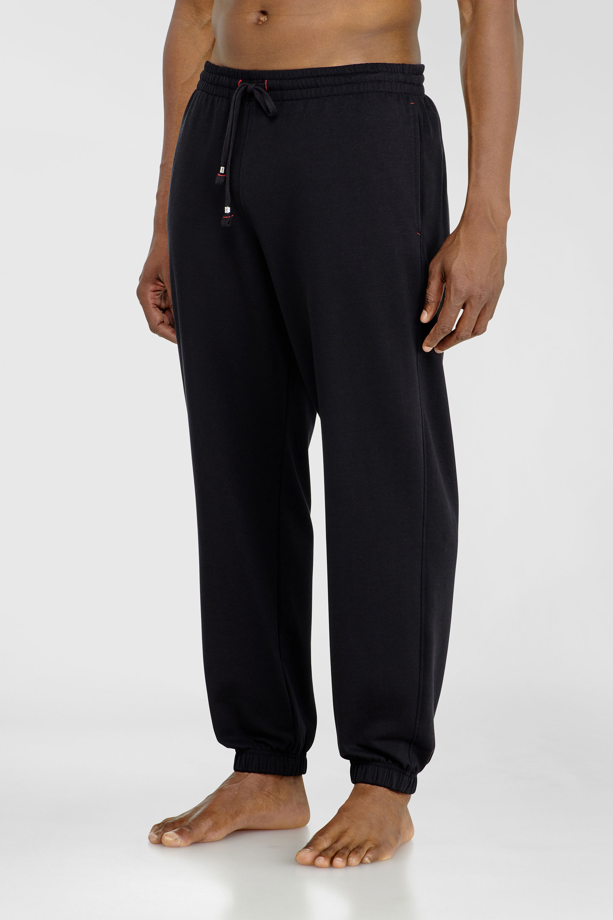 Diesel - LENNY-D-CORE, Herren Sweathose aus aufgerauter Baumwollmischung in Schwarz - 1
