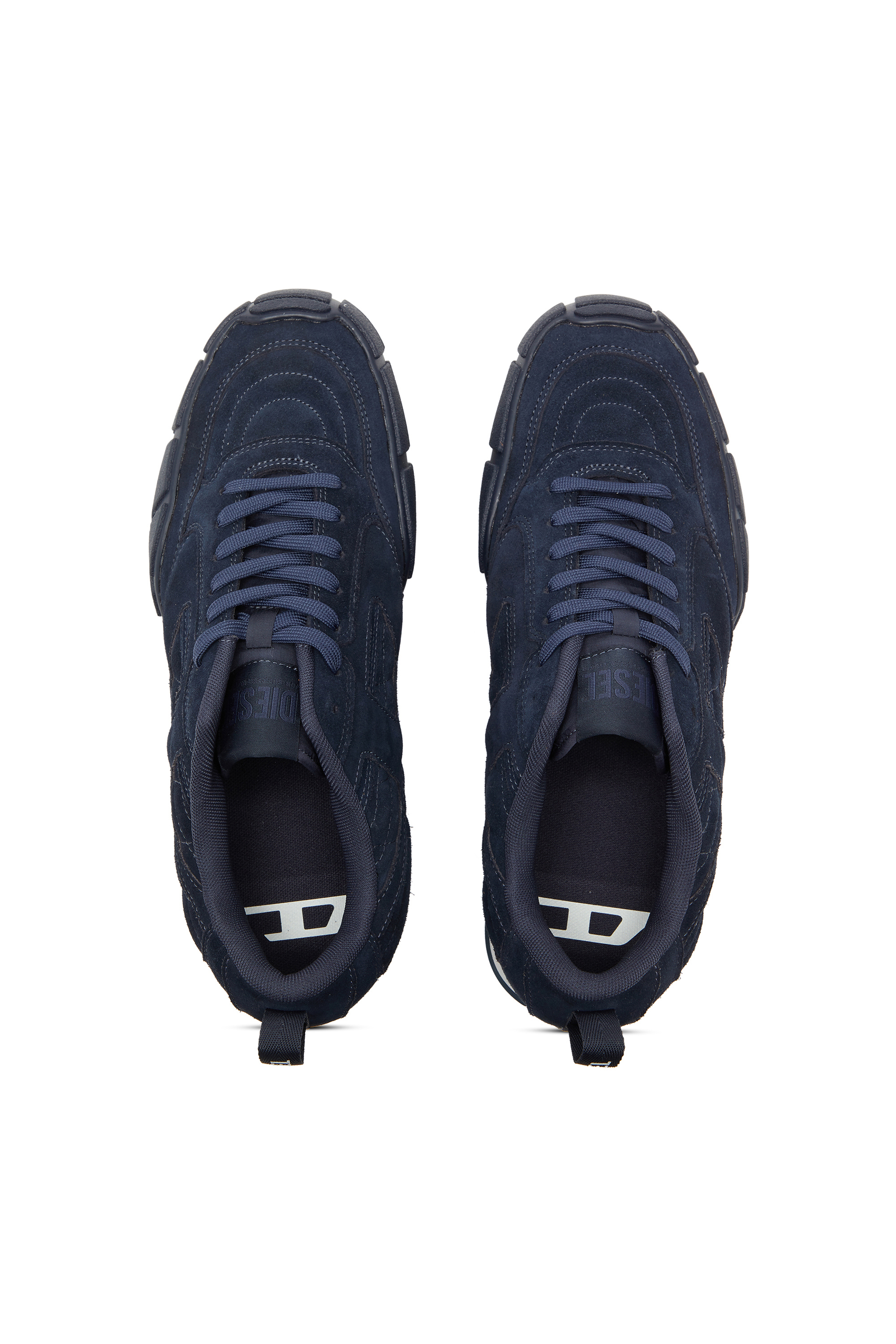 Diesel - S-PAGODHA LOW, Herren S-Pagodha-Gesteppte Wildleder-Sneaker in Dunkelblau - 4