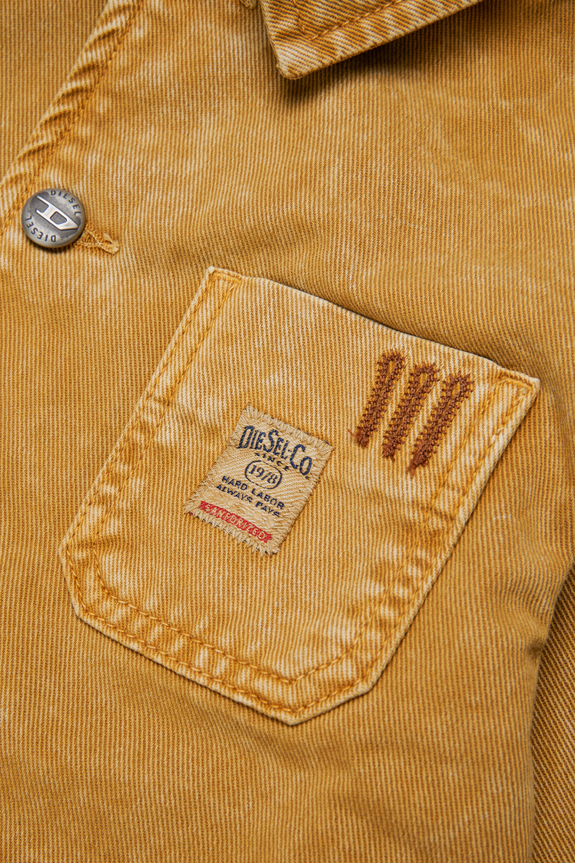 Diesel - JSTACK, Herren Arbeitshemdjacke im Workwear-Stil in Braun - 4