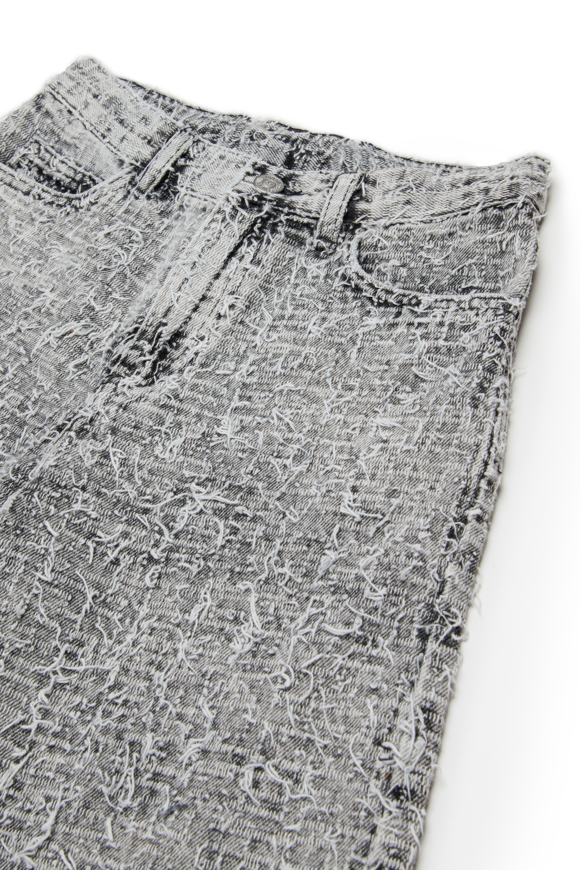 Diesel - D-ARGJX-SHORT-J, Damen Denimshorts mit strukturierter Oberfl&auml;che in Grau - 3