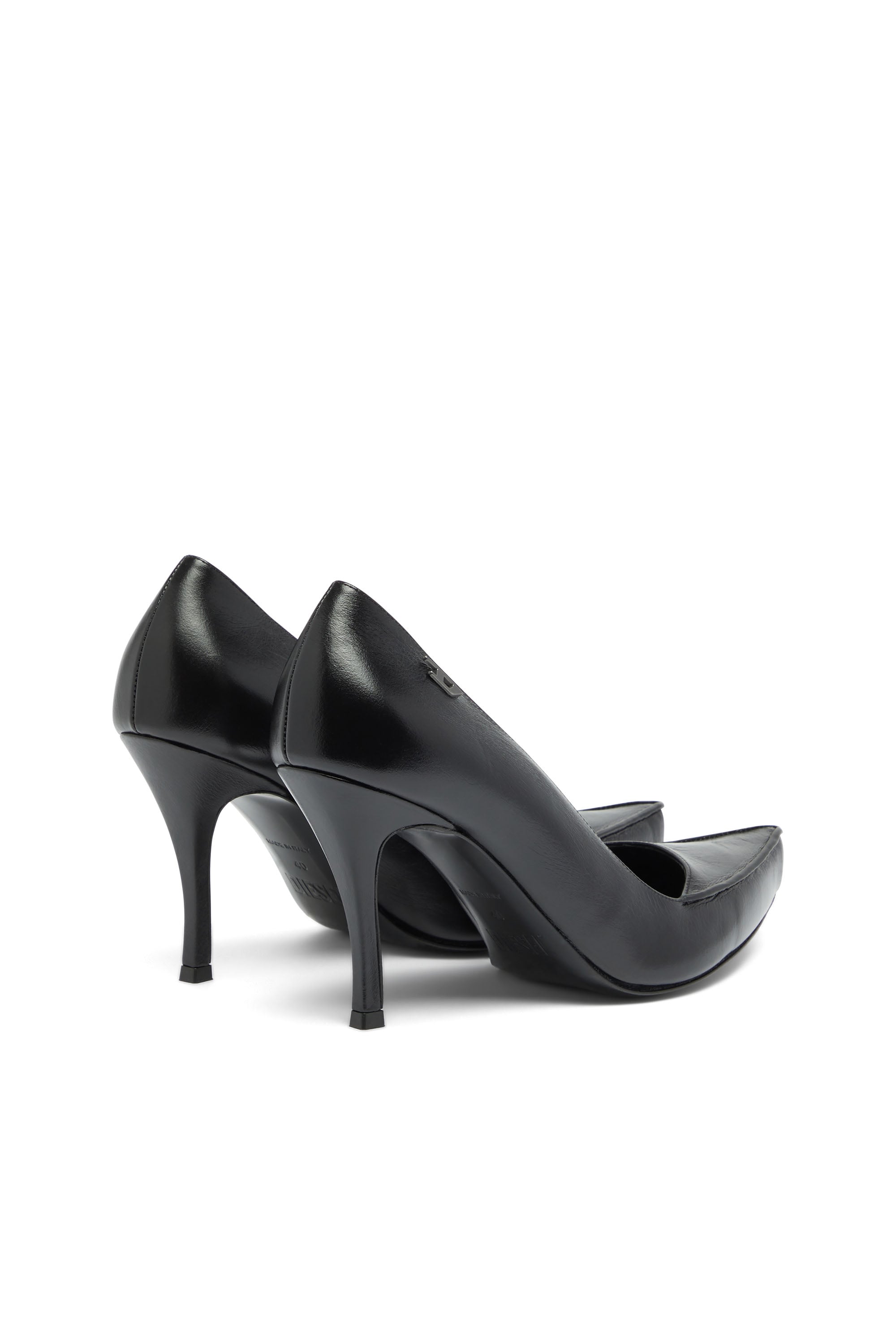 Diesel - D-LUCETTE-90-PUMP D, Damen D-Lucette-Pumps aus Leder in Schwarz - 4