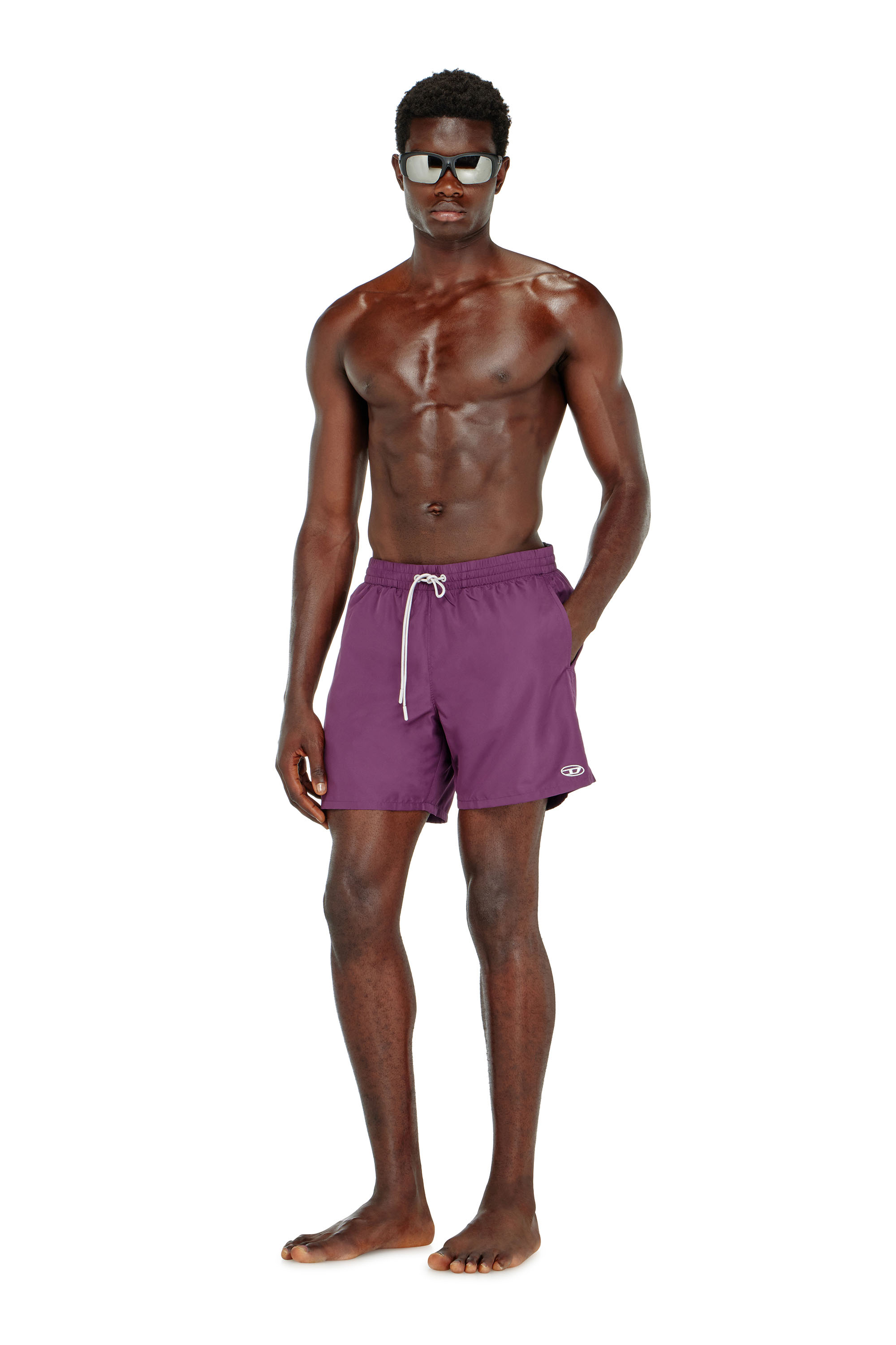 Diesel - GEORGE-41-UTLT, Herren Badeshorts mit metallischem Oval D Logo in null - 1