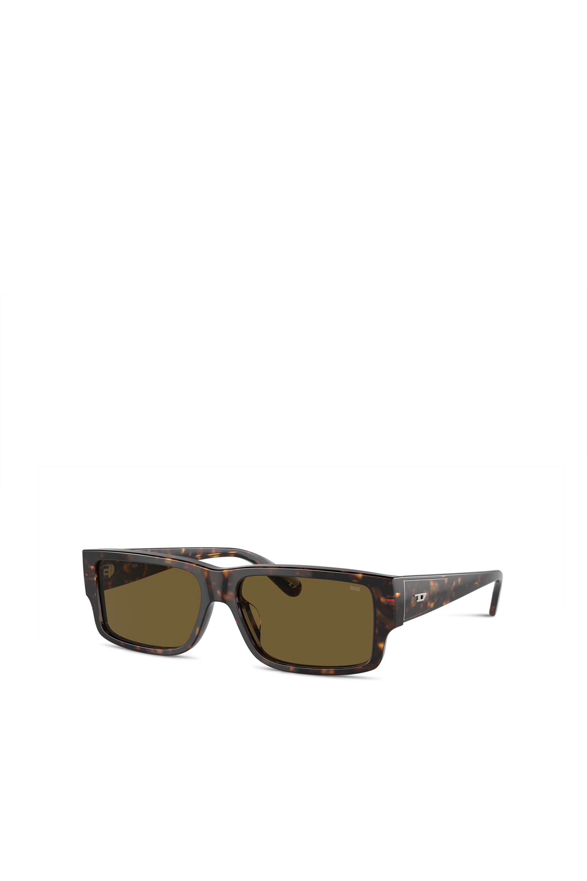 Diesel - 0DL2003 SIZE 57, Herren Rechteckiges Modell Brille in Braun - 5