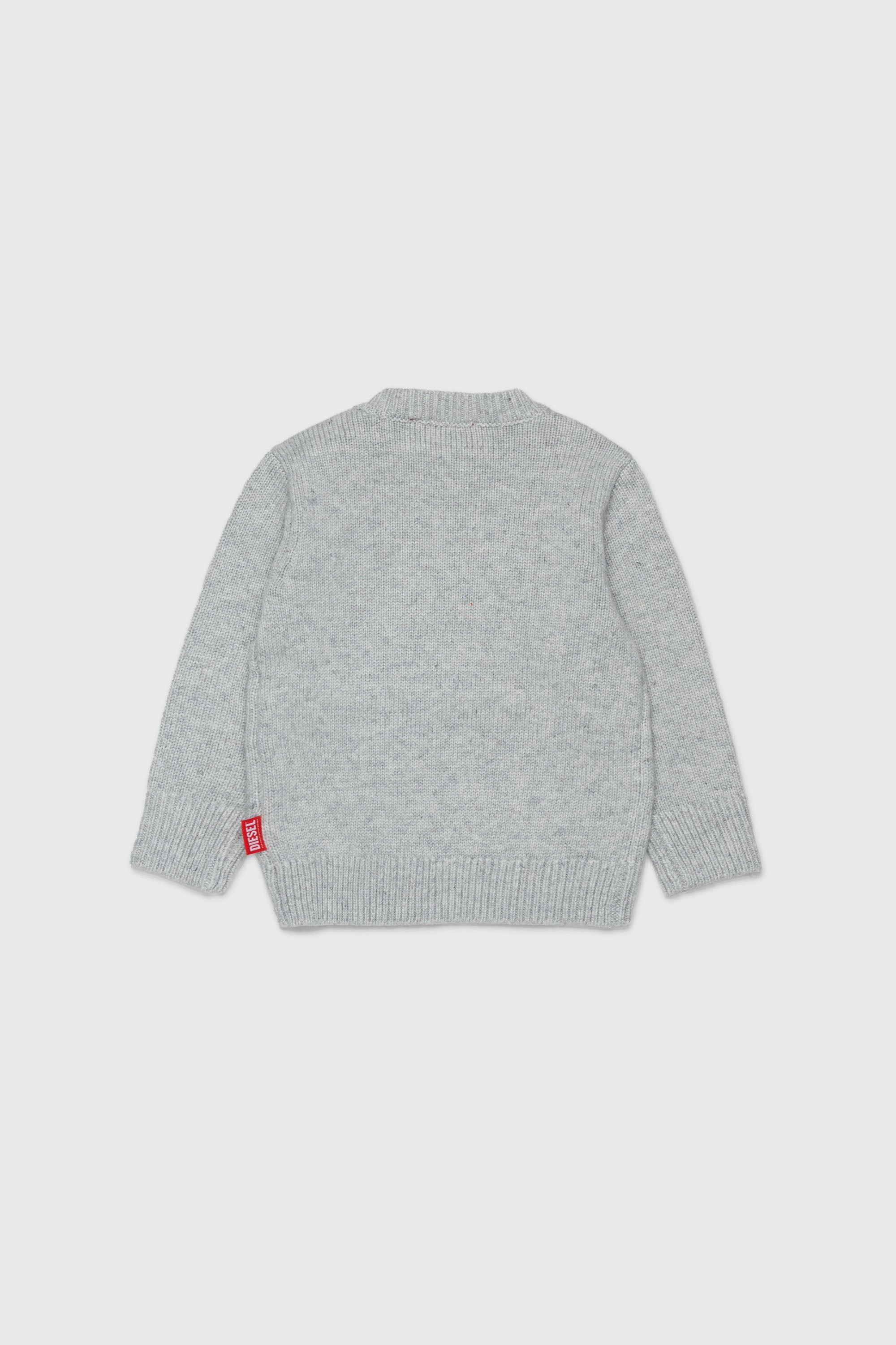 Diesel - KOMYB, Herren Pullover mit Kaschmiranteil und gro&szlig;em Oval D in Grau - 2