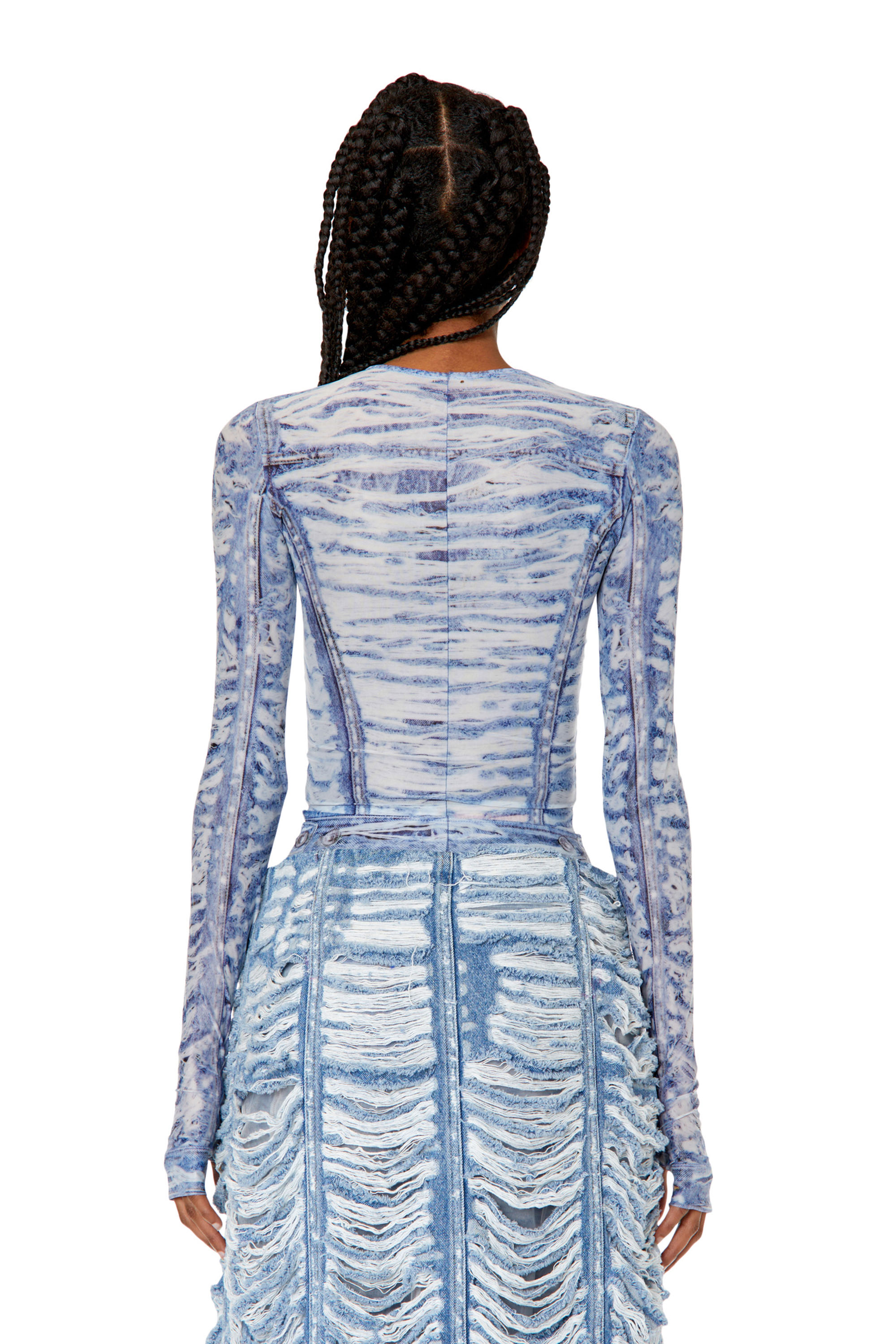 Diesel - T-CLAUZI-H2, Blau/Weiss - Image 4