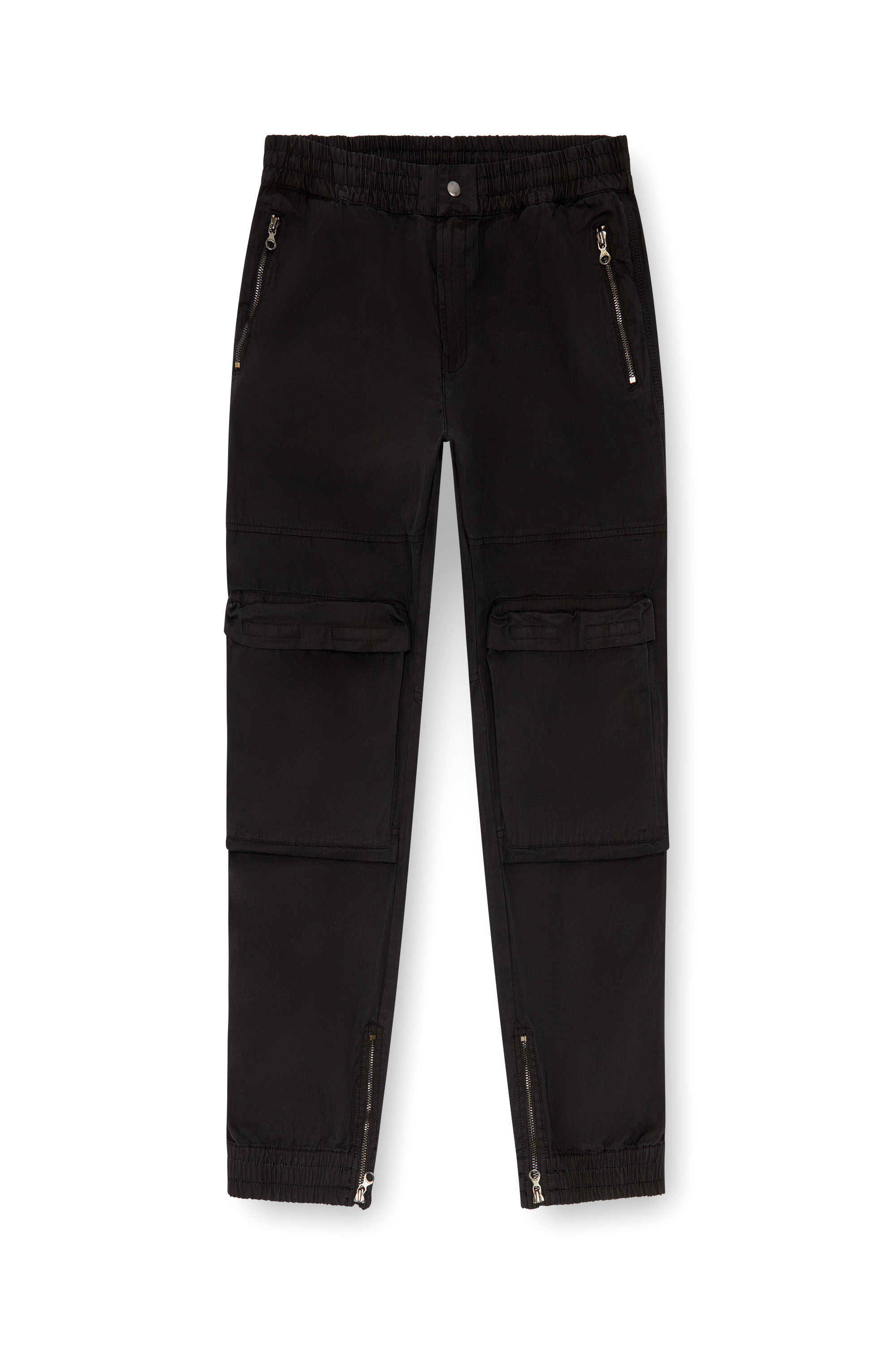 Diesel - P-BEECK, Man Cargo pants in faded organic cotton in Black - Image 4