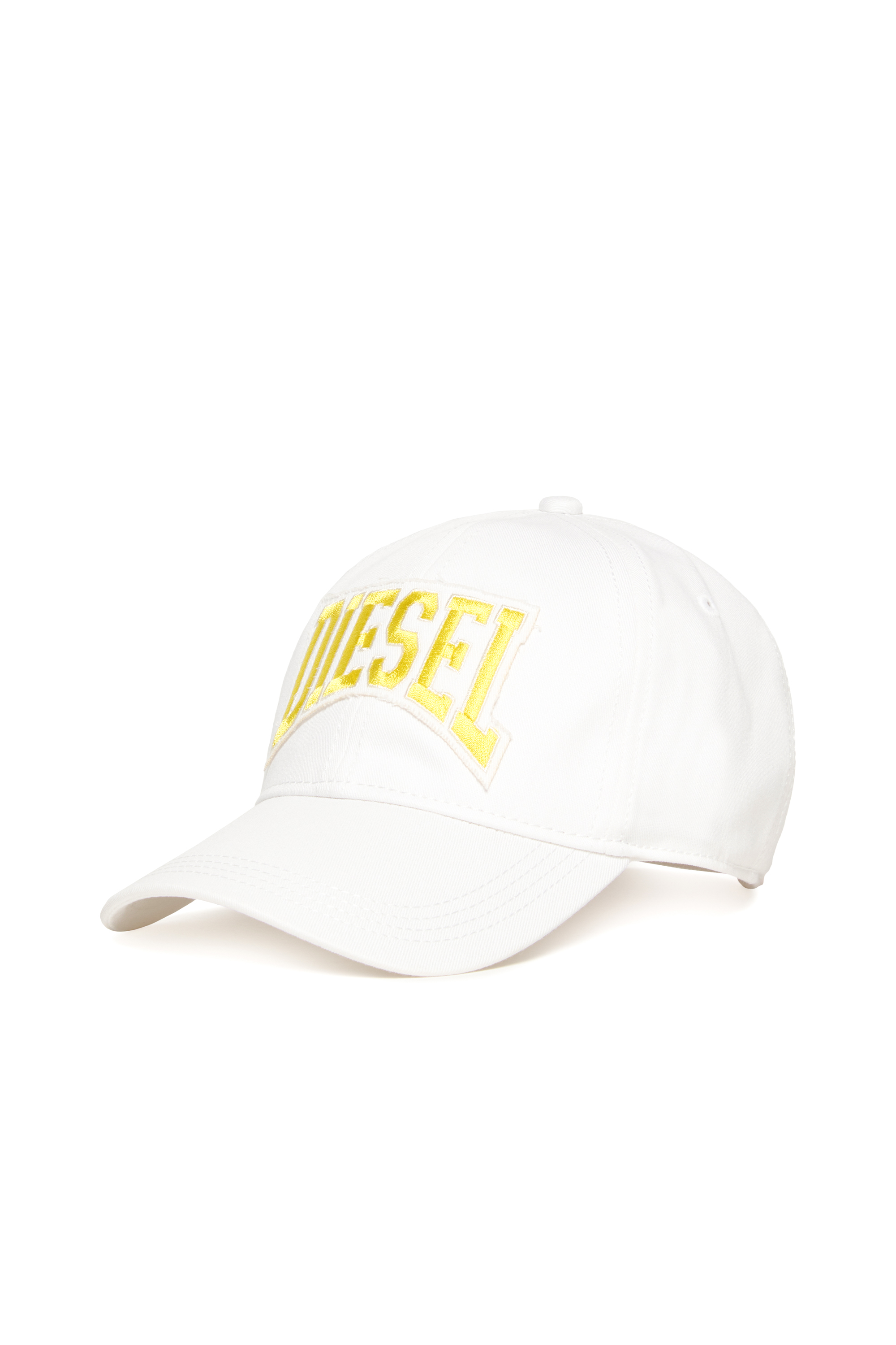 Diesel - FCGUS, Herren Basecap mit besticktem Logo-Patch in Weiss/Gelb - 1