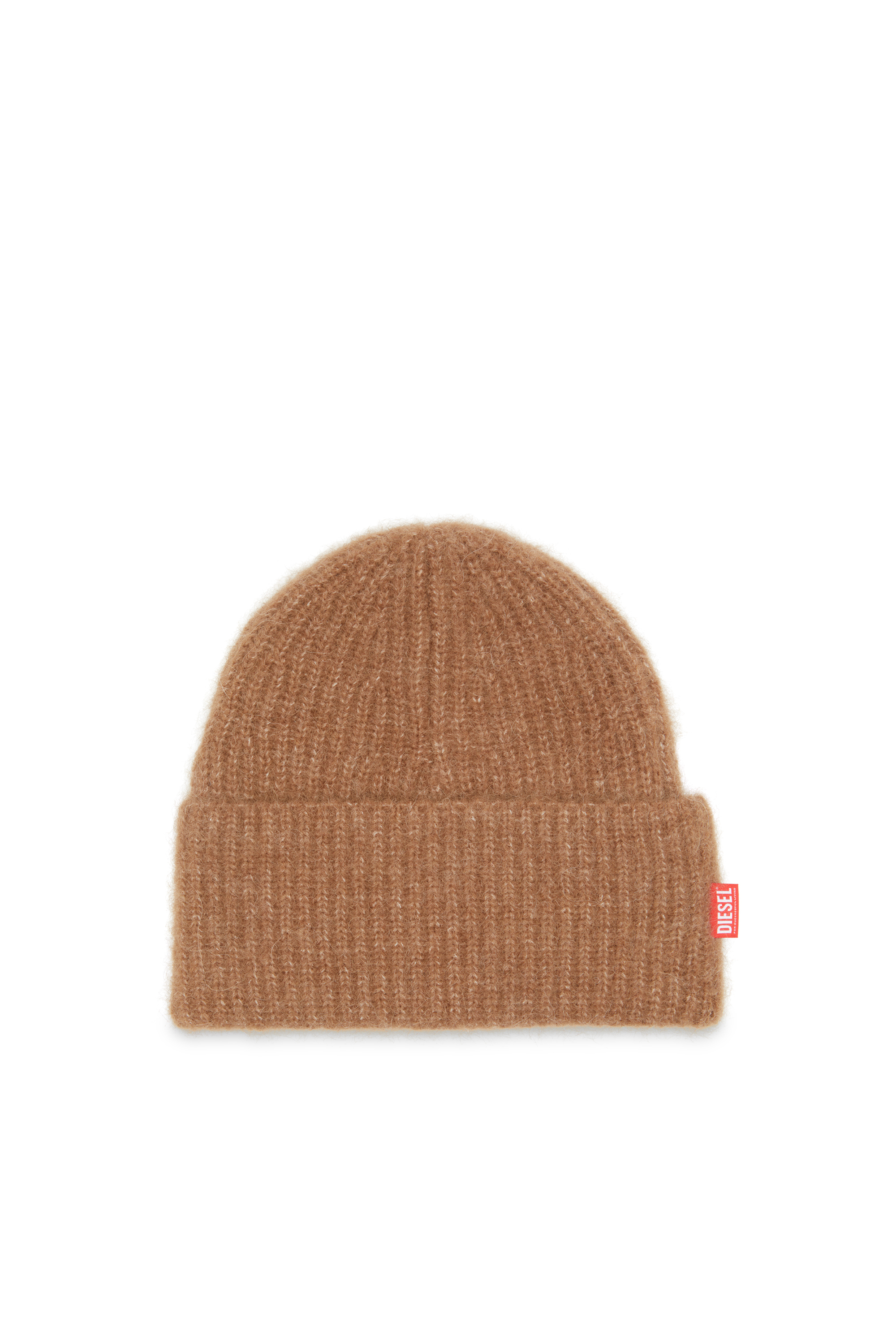 Diesel - K-LOLLO-HAT, Unisex Rippenstrick-Alpakamütze in Braun - 1