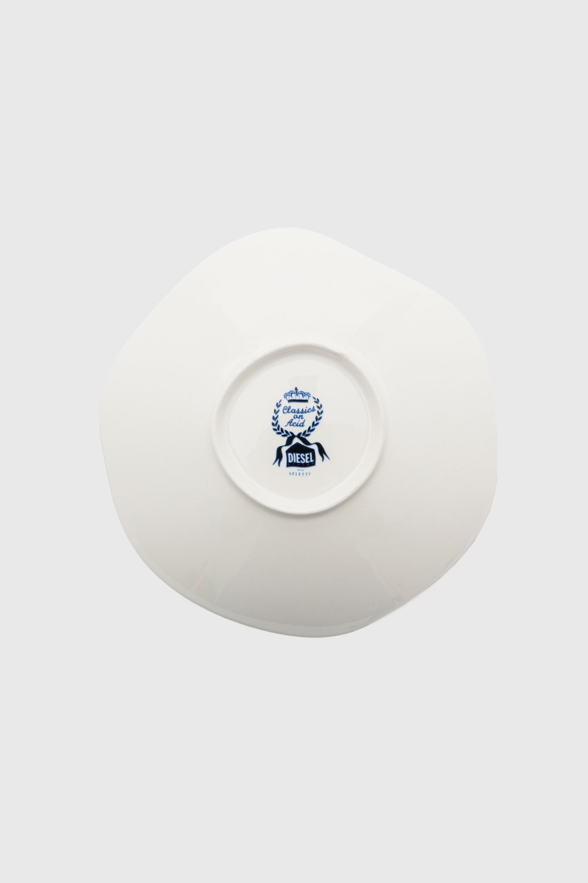 Diesel - 11225 SOUP PLATE IN PORCELAIN "CLASSIC O, Unisex Suppenteller aus Porzellan in Weiss/Blau - 2