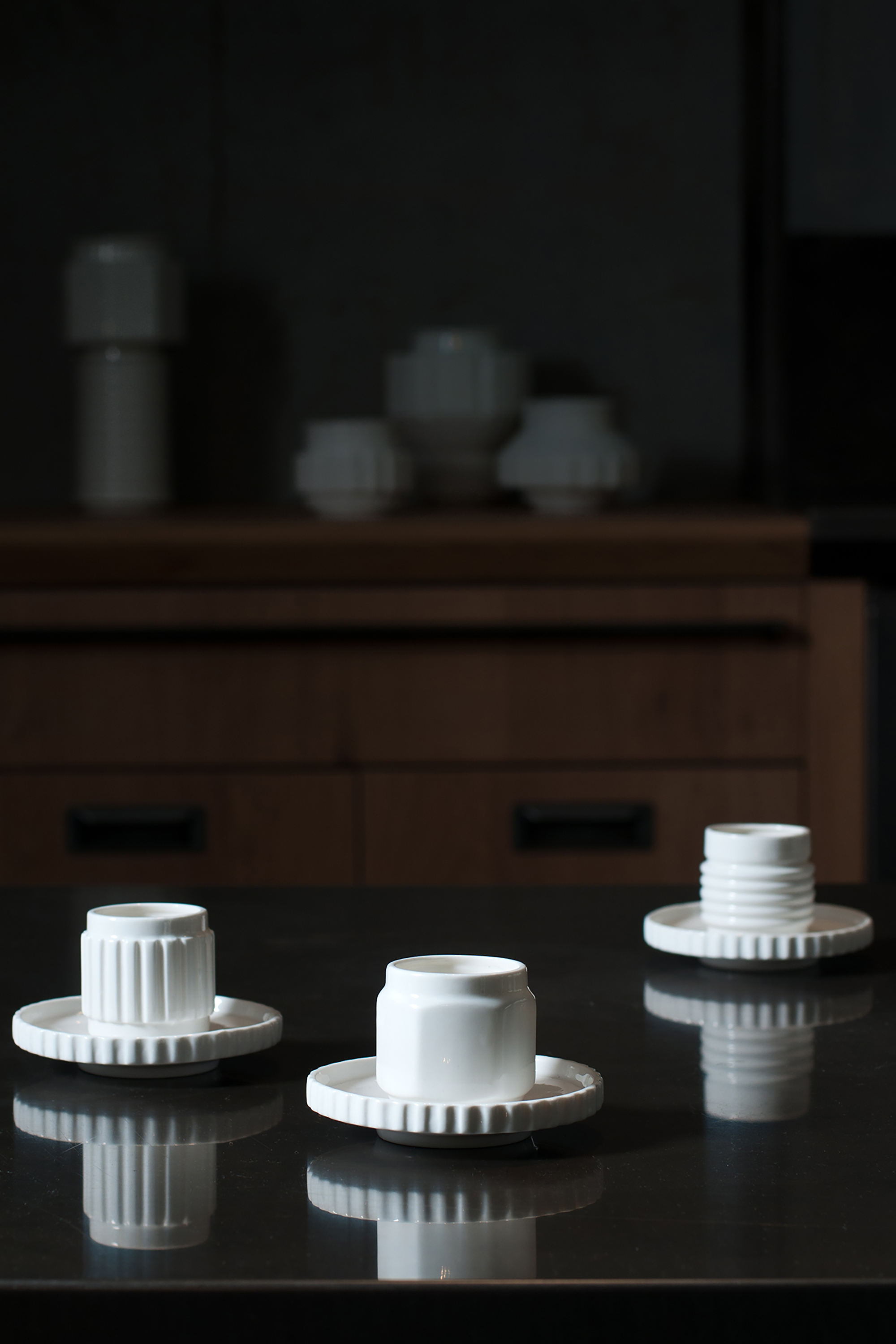 Diesel - 10975 MACHINE COLLEC, Unisex Kaffeetasse mit Untertasse aus Porzellan in Weiß - 3