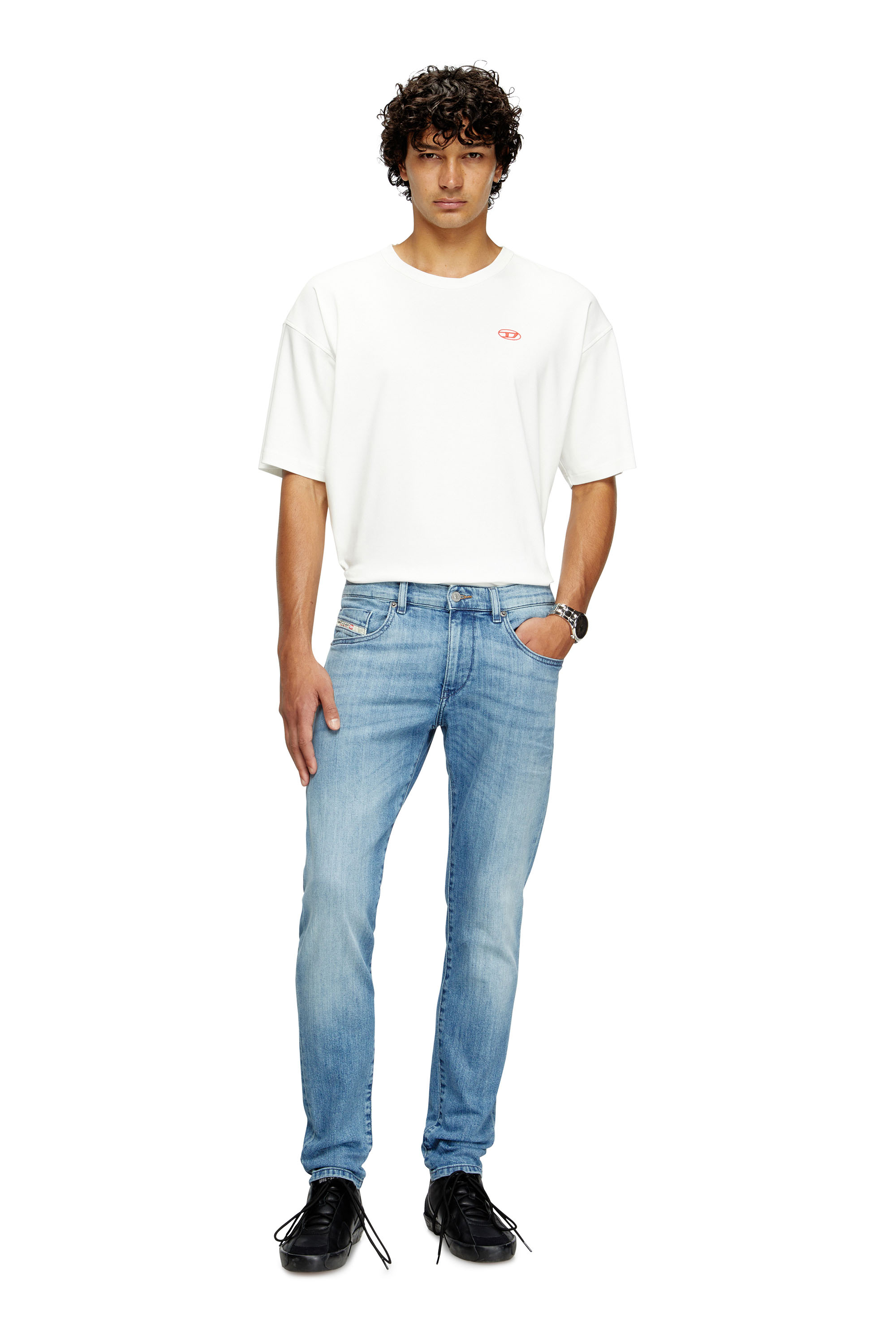 Slim Jeans 2019 D-Strukt 0GRDI, Hellblau Diesel - Herren Slim Jeans 2019 D-Strukt 0GRDI, Hellblau - 1