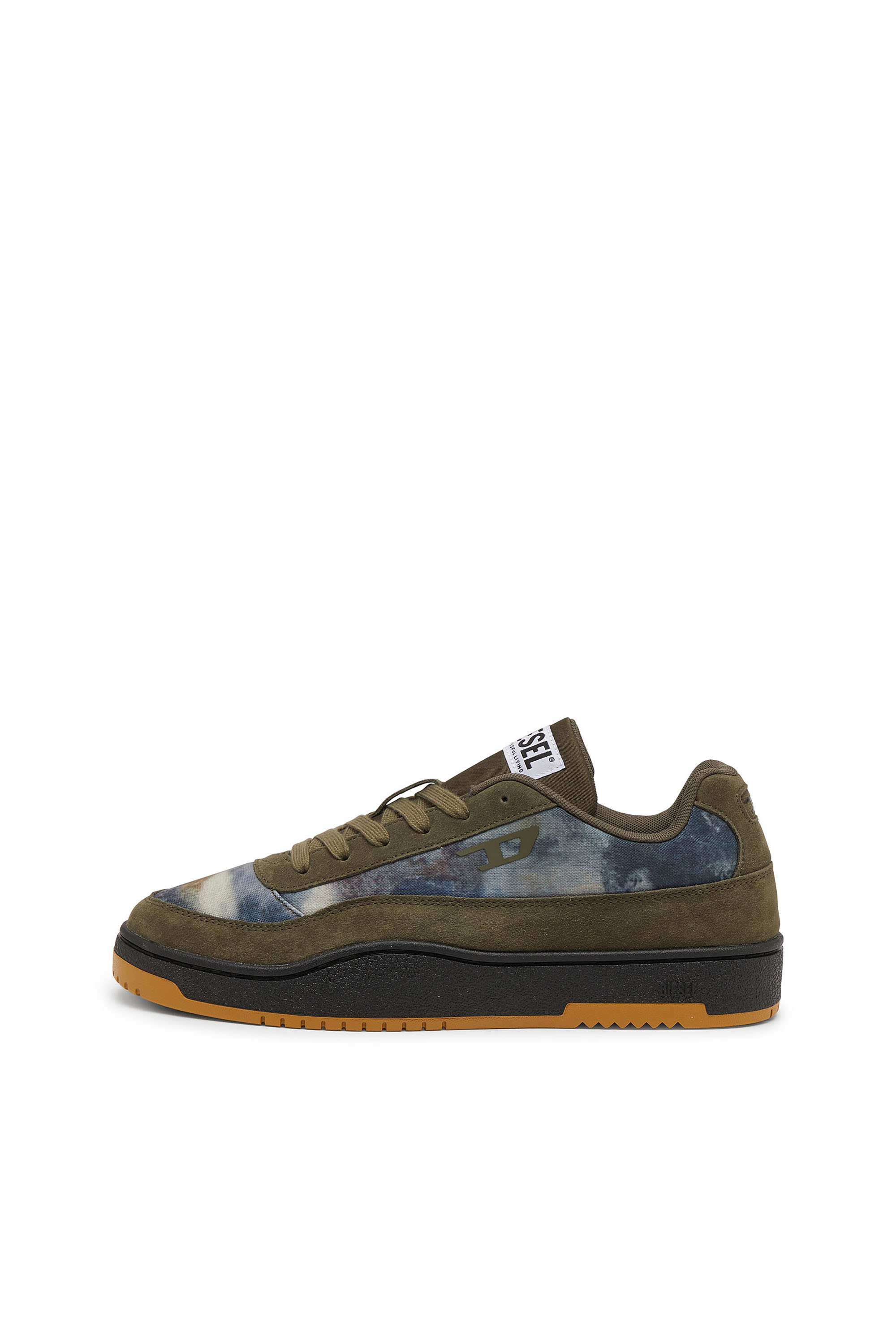 Diesel - S-TRACKER-D LOW, Herren S-Tracker-D Schnürschuhe aus Leder in Grün/Blau - 2