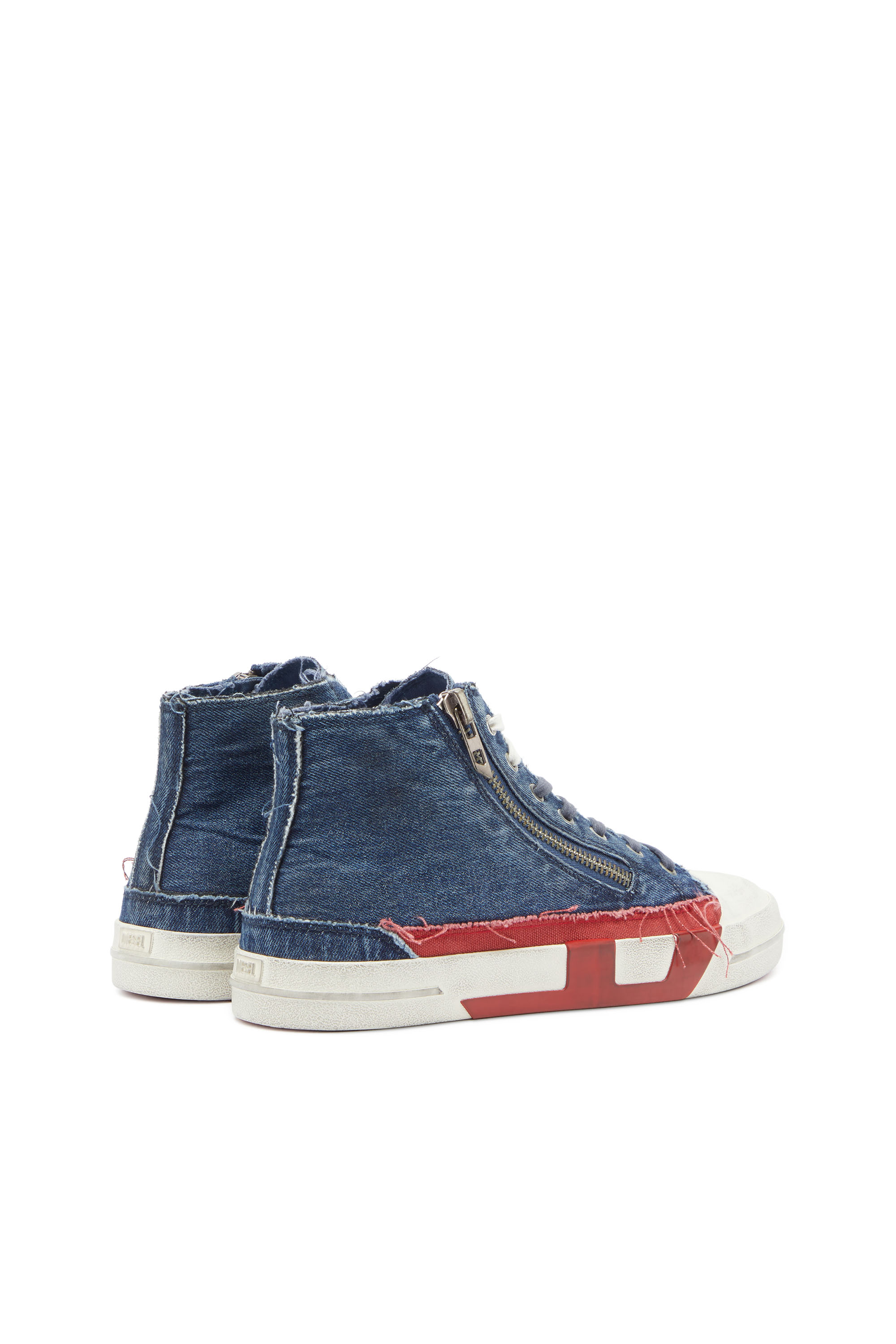 Diesel - S-D-VERSE ZIP MID II, Herren S-D-Verse - Denim-Sneaker mit D-Logo in Mittelblau - 3