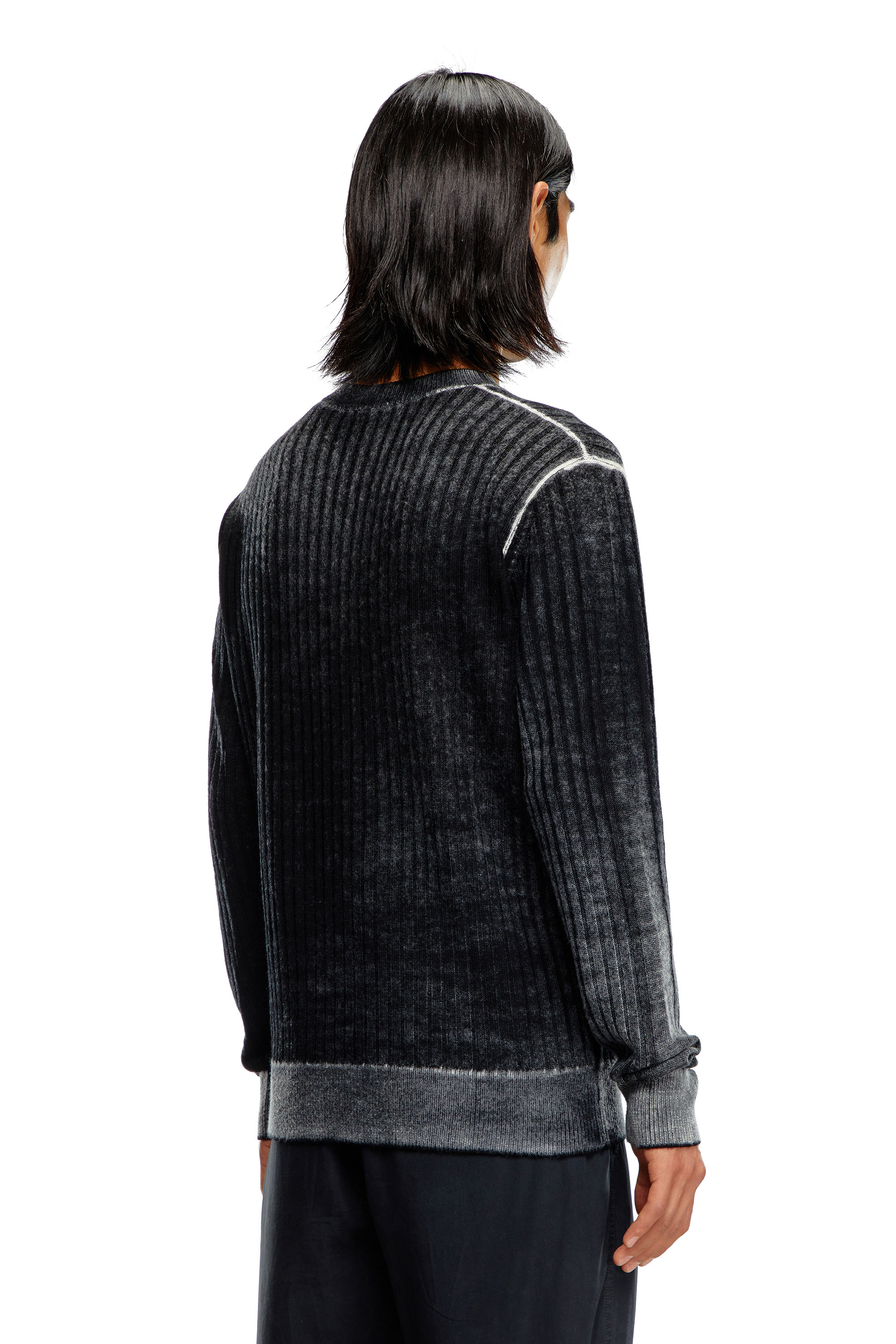 Diesel - K-ANDELERO, Herren Bedruckter Pullover aus Wolle in Grau - Image 4