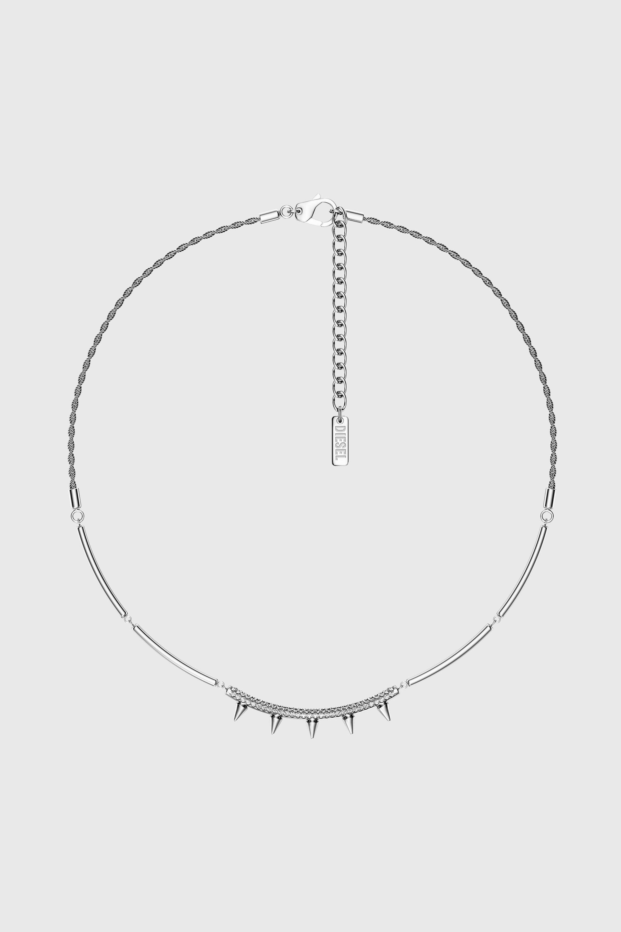 Diesel - DX1724040, Unisex Kettenhalskette aus Edelstahl in Silber - 1