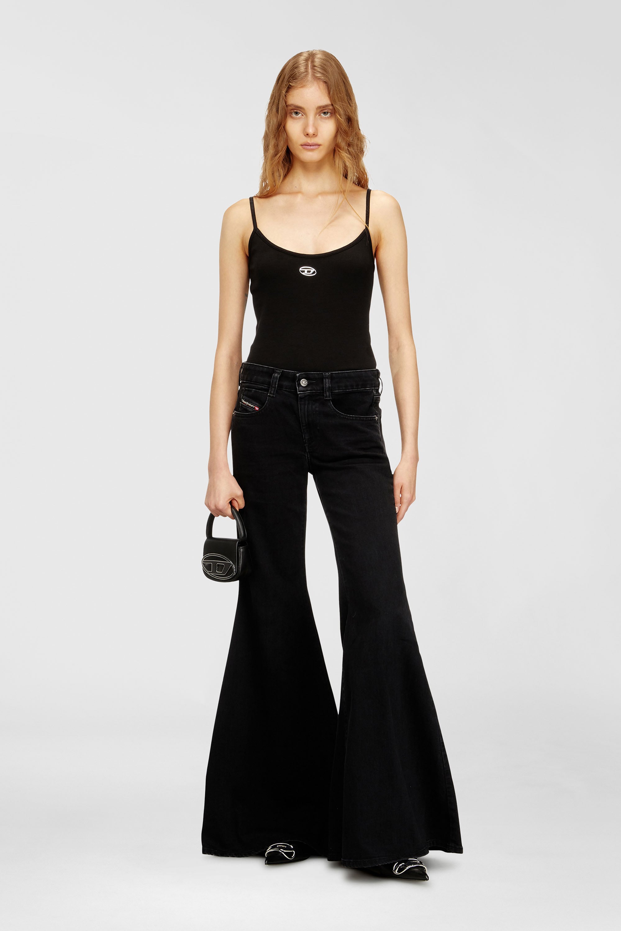 Diesel - 1DR XS, Damen 1DR XS-Ikonische Minitasche mit D logo-Plakette in Schwarz - 2