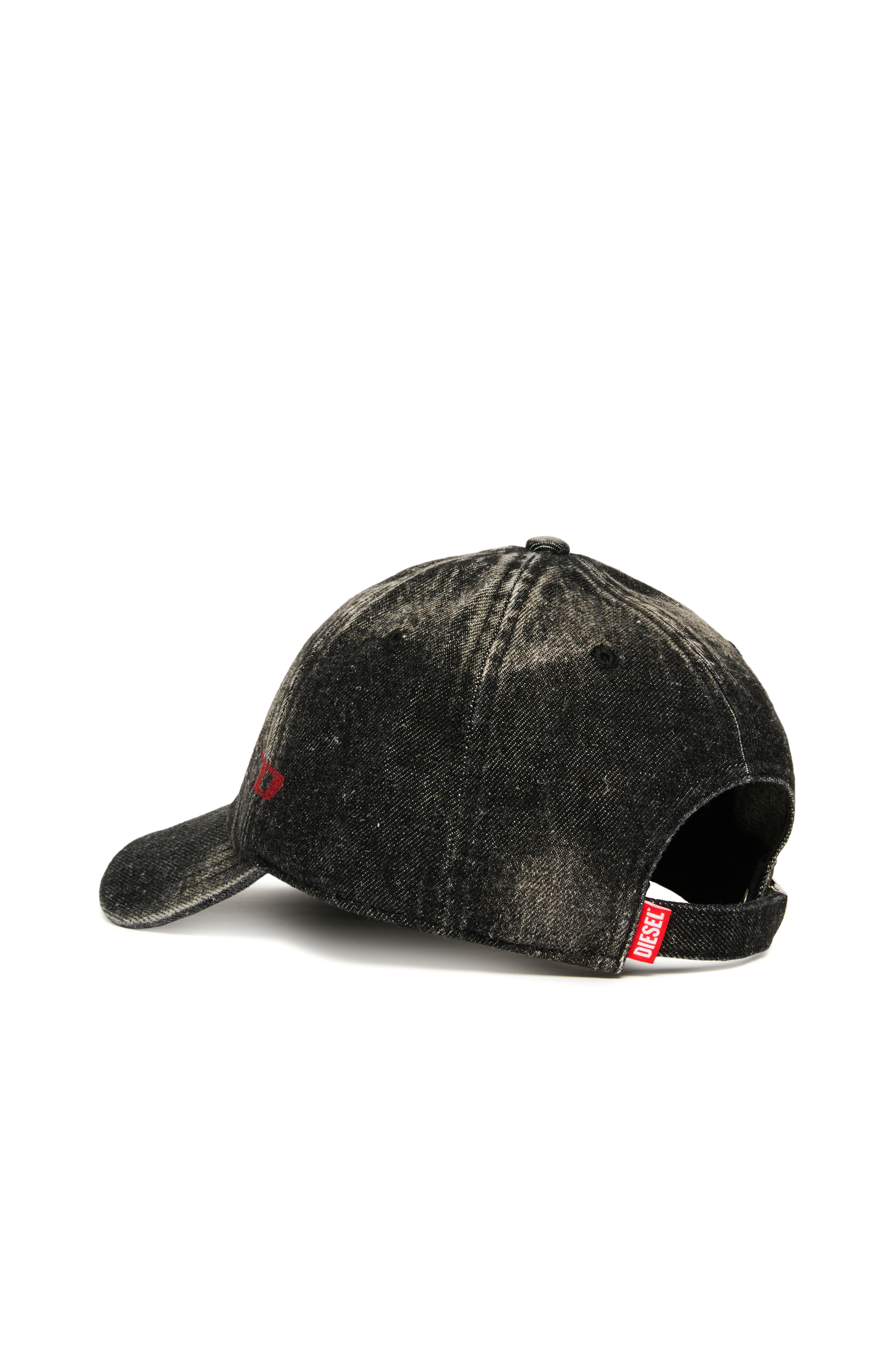 Diesel - FCLUPUS, Unisex Basecap aus verblasstem Denim mit D-Logo in Schwarz - 2