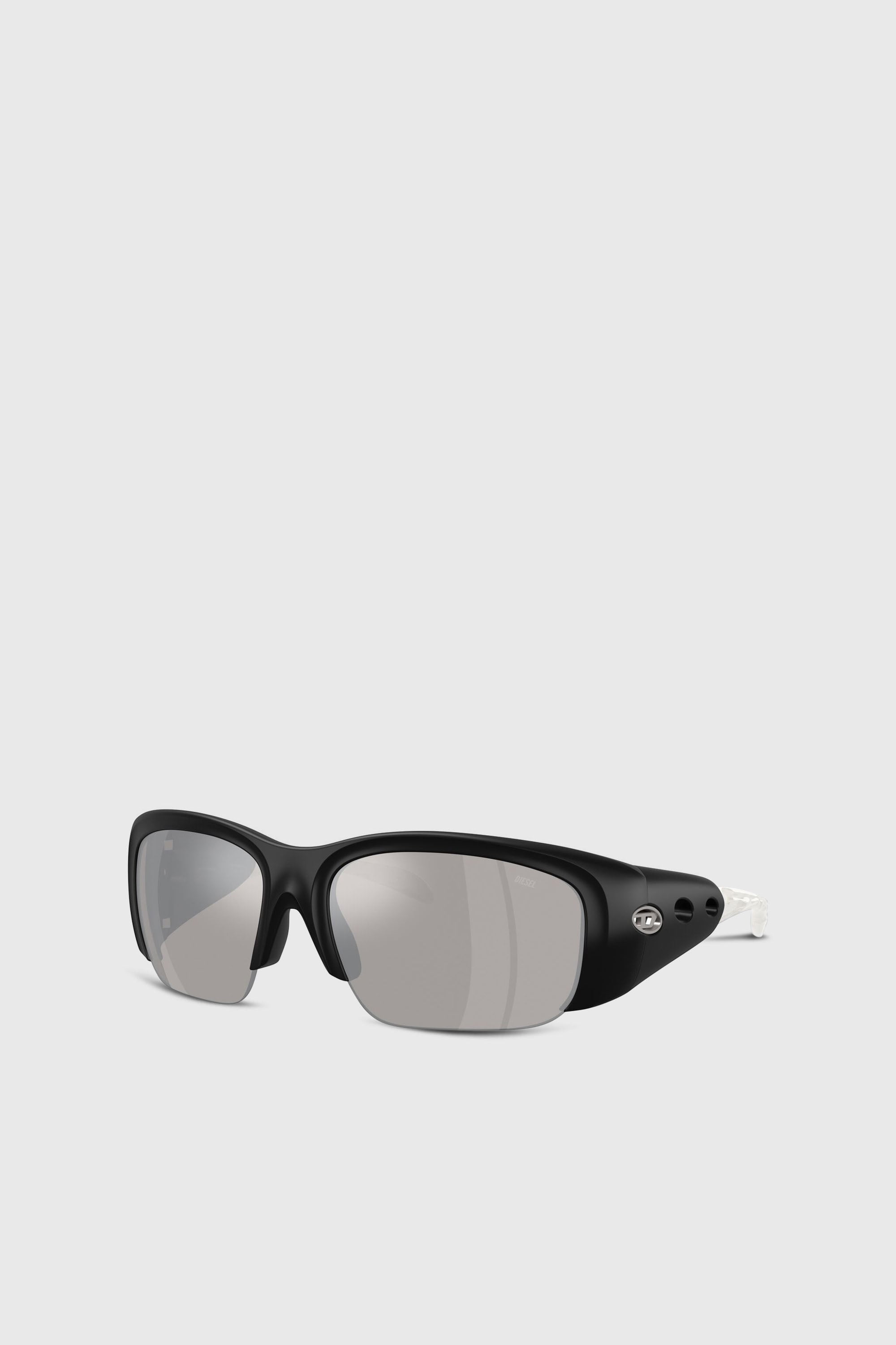 Diesel - 0DL3016U, Unisex Sonnenbrille mit Wickelb&uuml;geln in Schwarz/Grau - 2