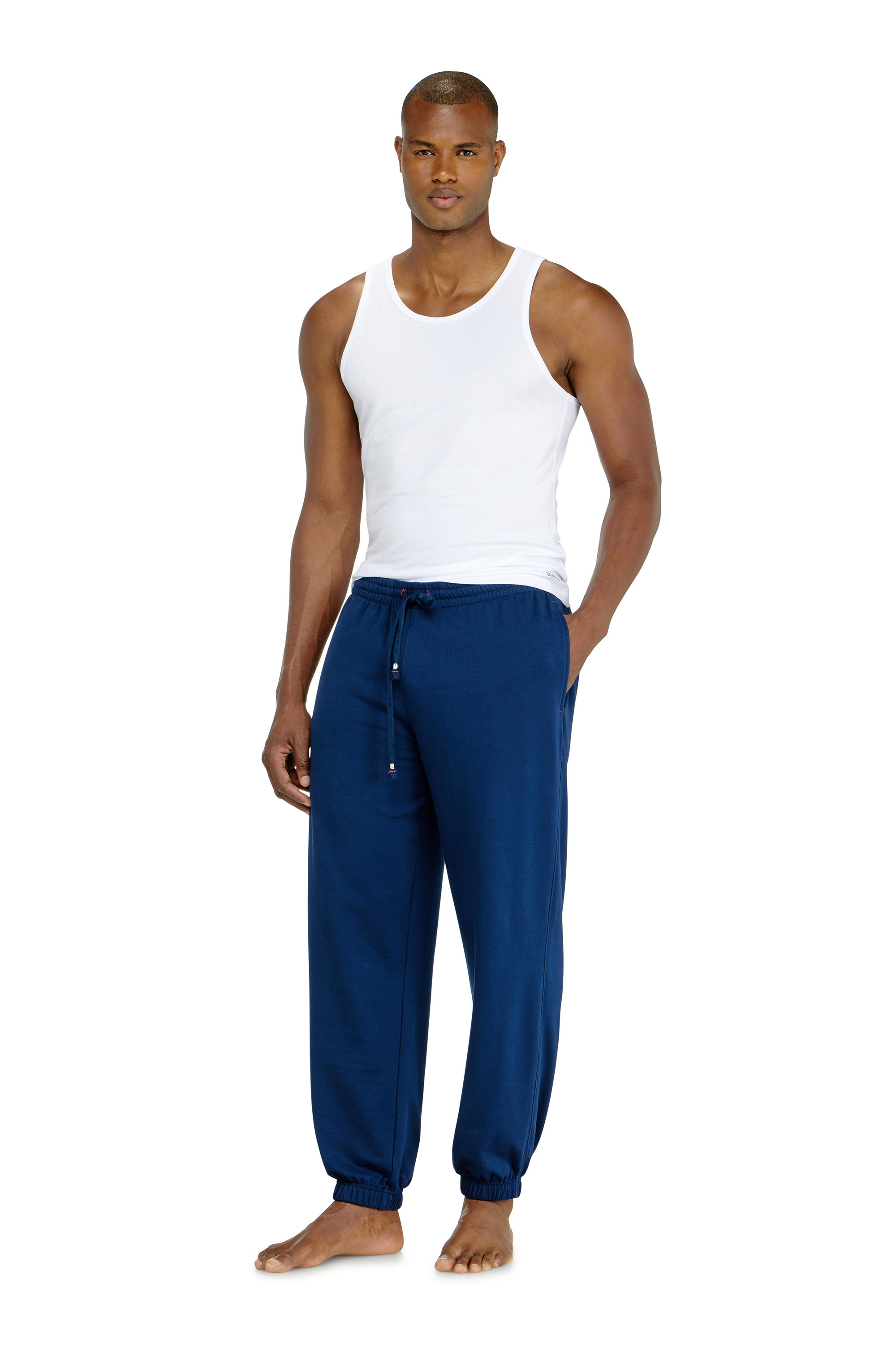 Diesel - LENNY-D-CORE, Herren Sweathose aus aufgerauter Baumwollmischung in Blau - 1