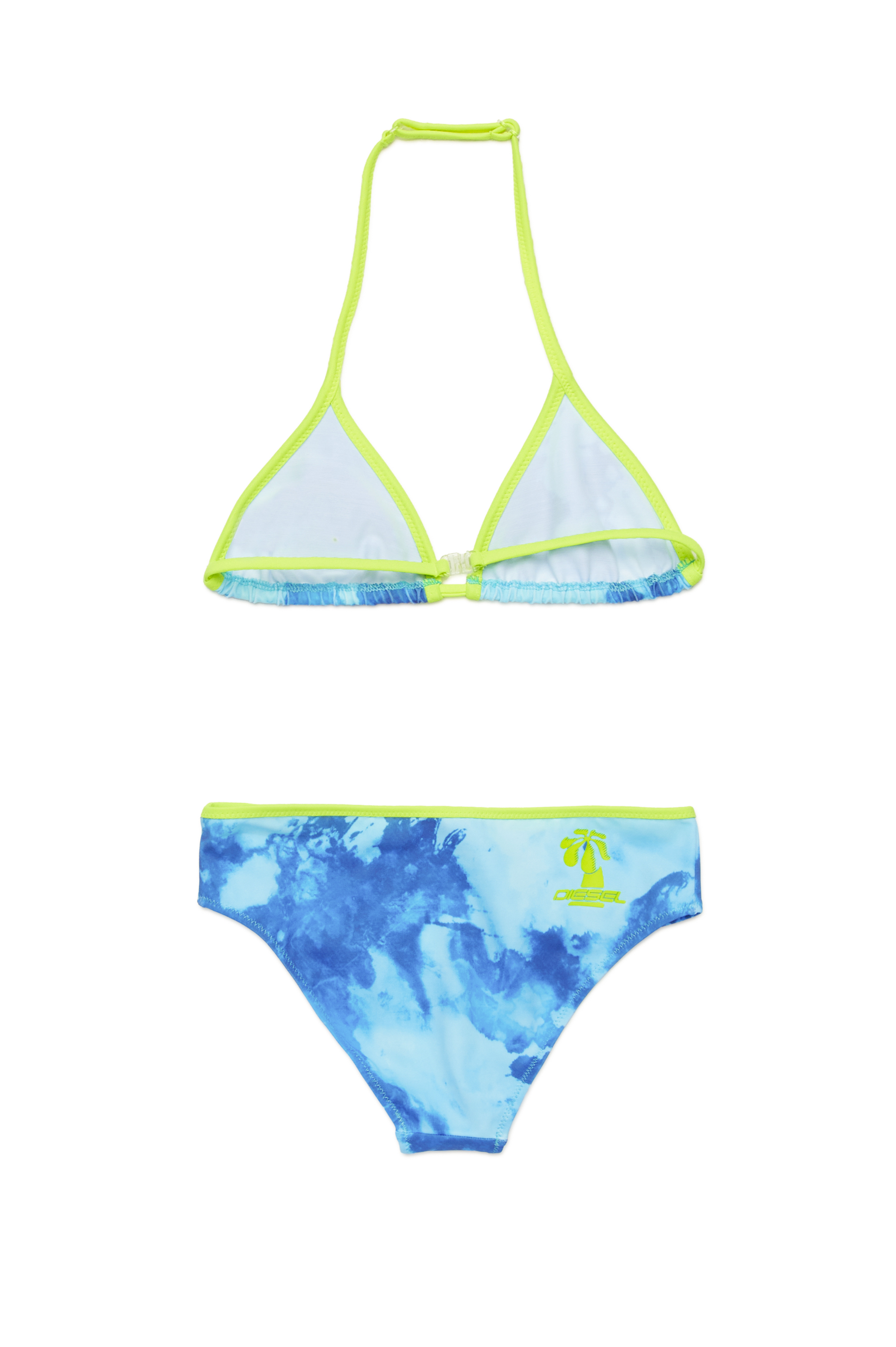Diesel - MITRULLI, Damen Neckholder-Triangel-Bikini mit Flecken-Print in Blau - 2