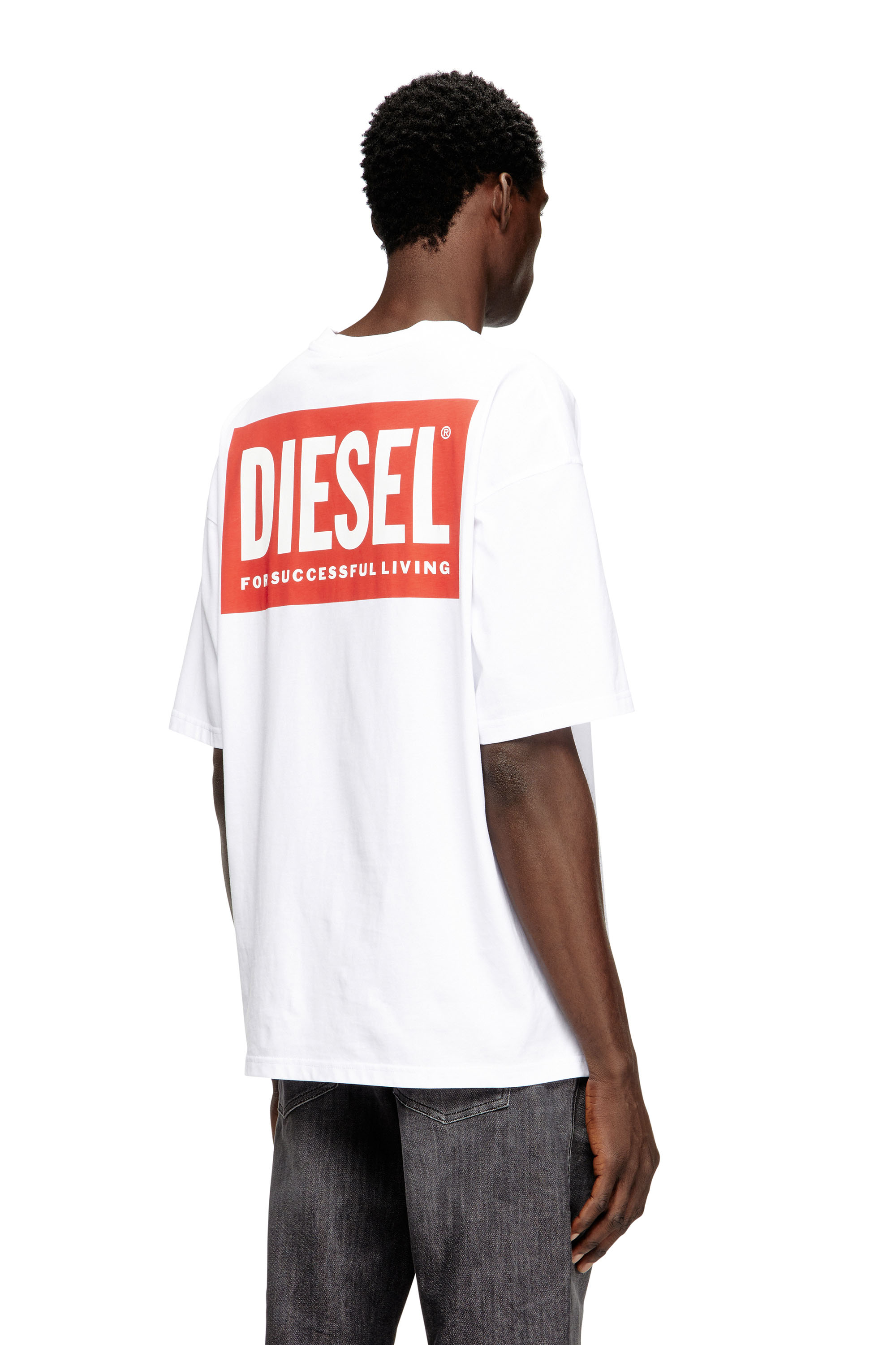 Diesel - T-BOXT-BISK, Herren Cotton T-shirt with Diesel Biscotto print in Weiß - 4
