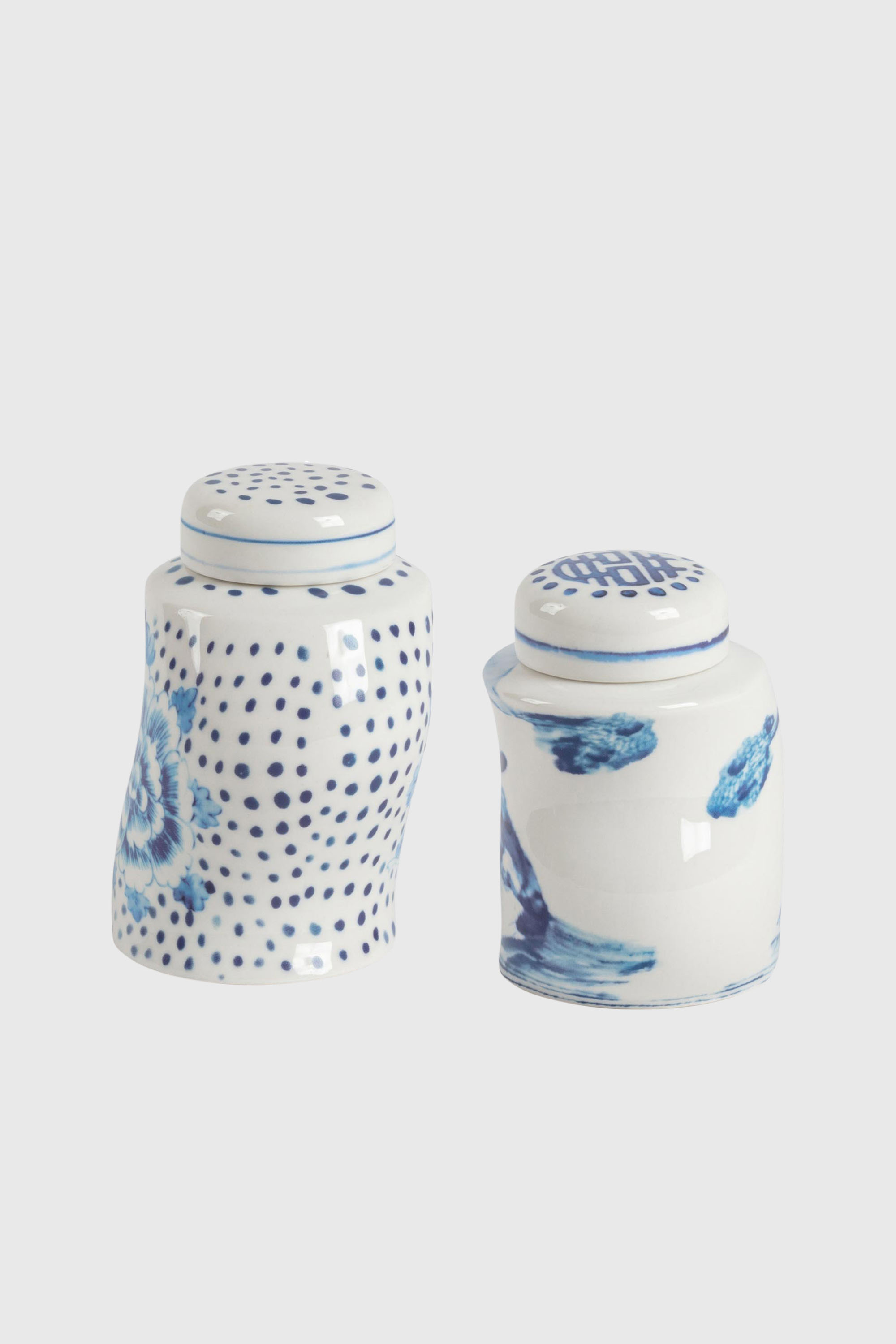 Diesel - 11289 PORCELAIN SPICES SHAKER SET "CLASS, Unisex Porzellan-gew&uuml;rzstreuer-set in Weiss/Blau - 2